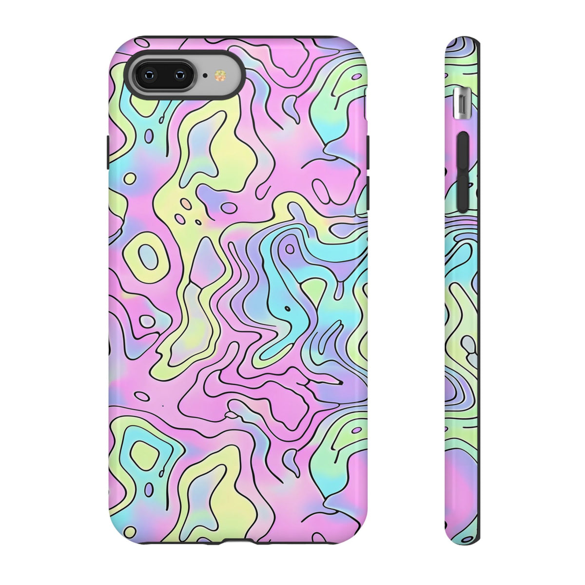 Abstract Pastel Waves and Wavy Lines Phone Case – Elegant and Modern Phone Cover 2