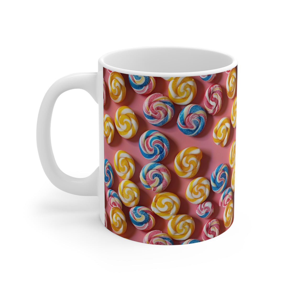 Colorful All-Over Candy Theme Coffee Mug Fun Ceramic Drinkware 034