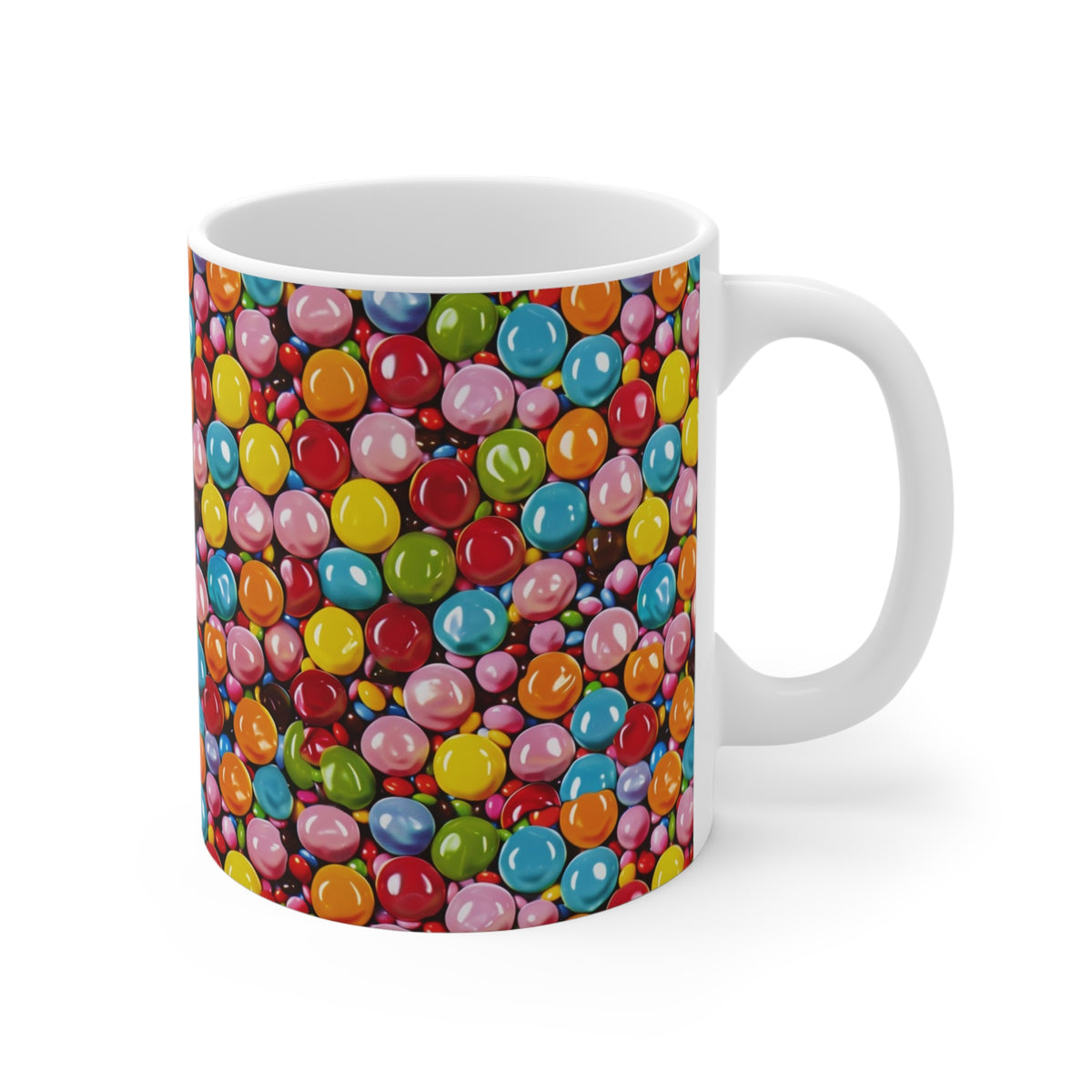 Colorful All-Over Candy Theme Coffee Mug Fun Ceramic Drinkware 193