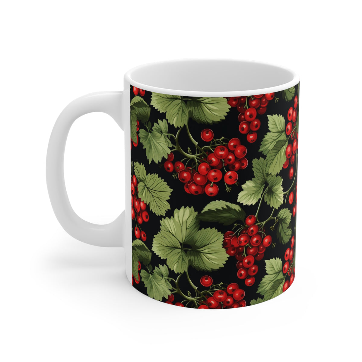 Vibrant Infinite Fruit Pattern Coffee Mug - Unique Ceramic Drinkware 1040