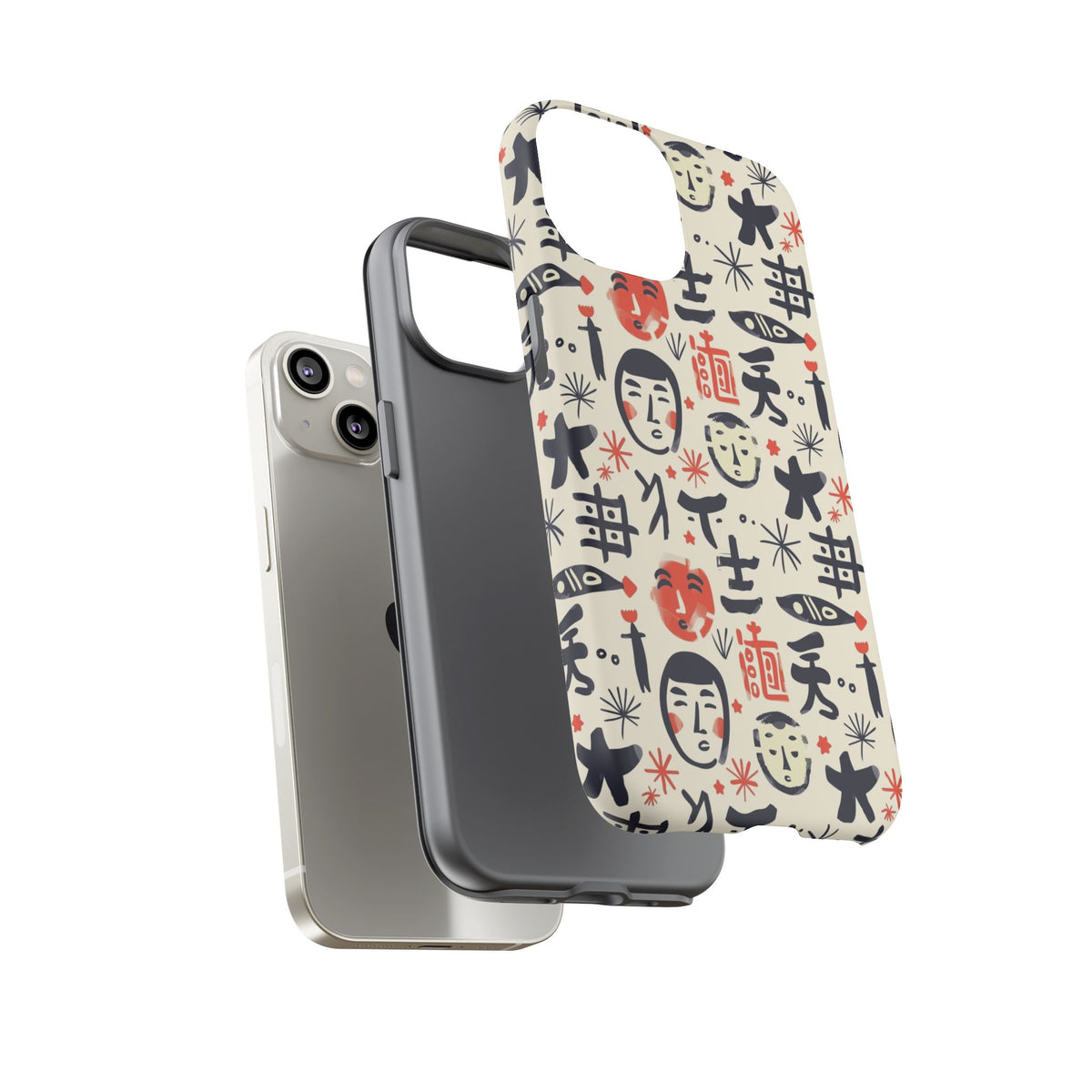 Japanese Pattern Phone Case – Elegant & Timeless Design for Your Phone 092