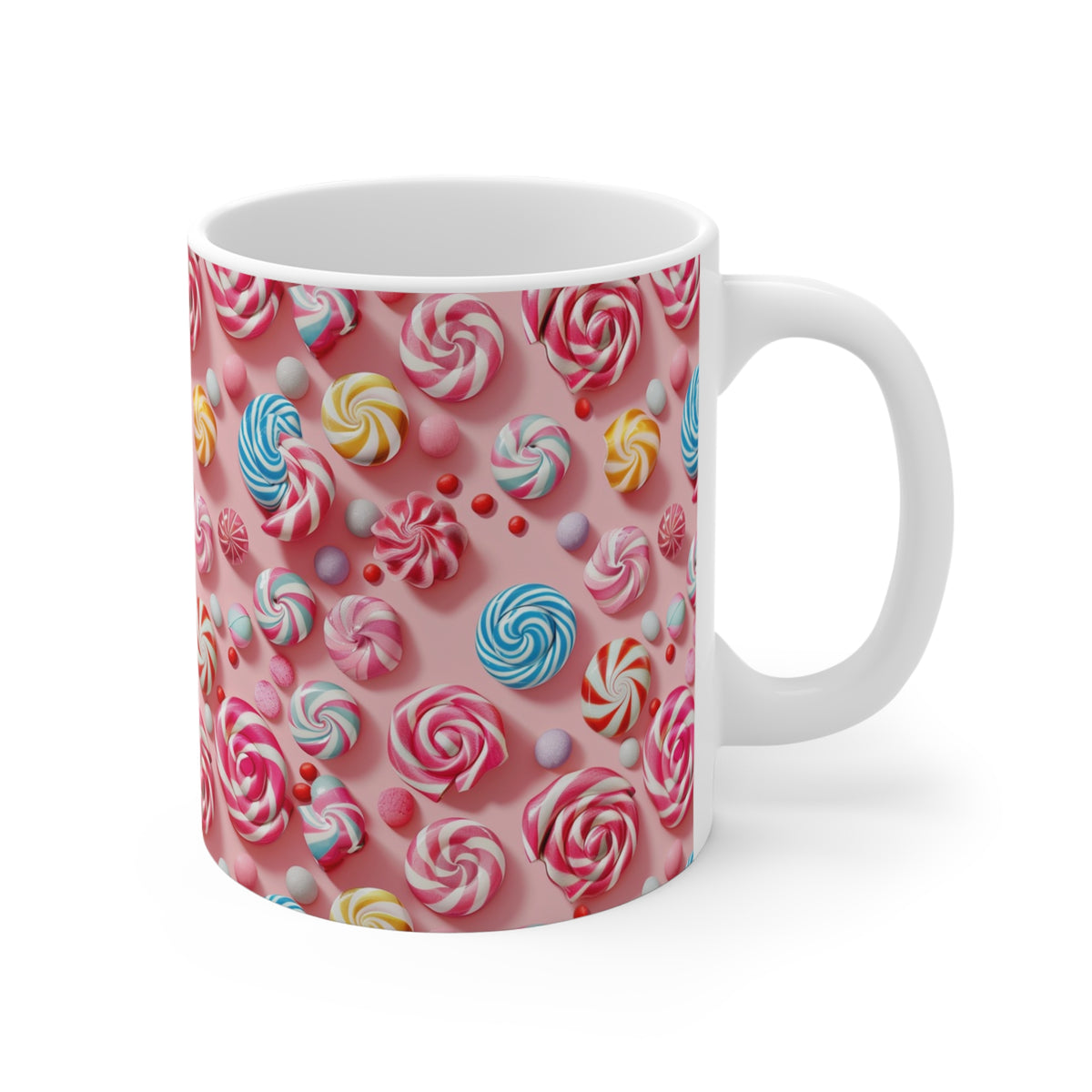 Colorful All-Over Candy Theme Coffee Mug Fun Ceramic Drinkware 160