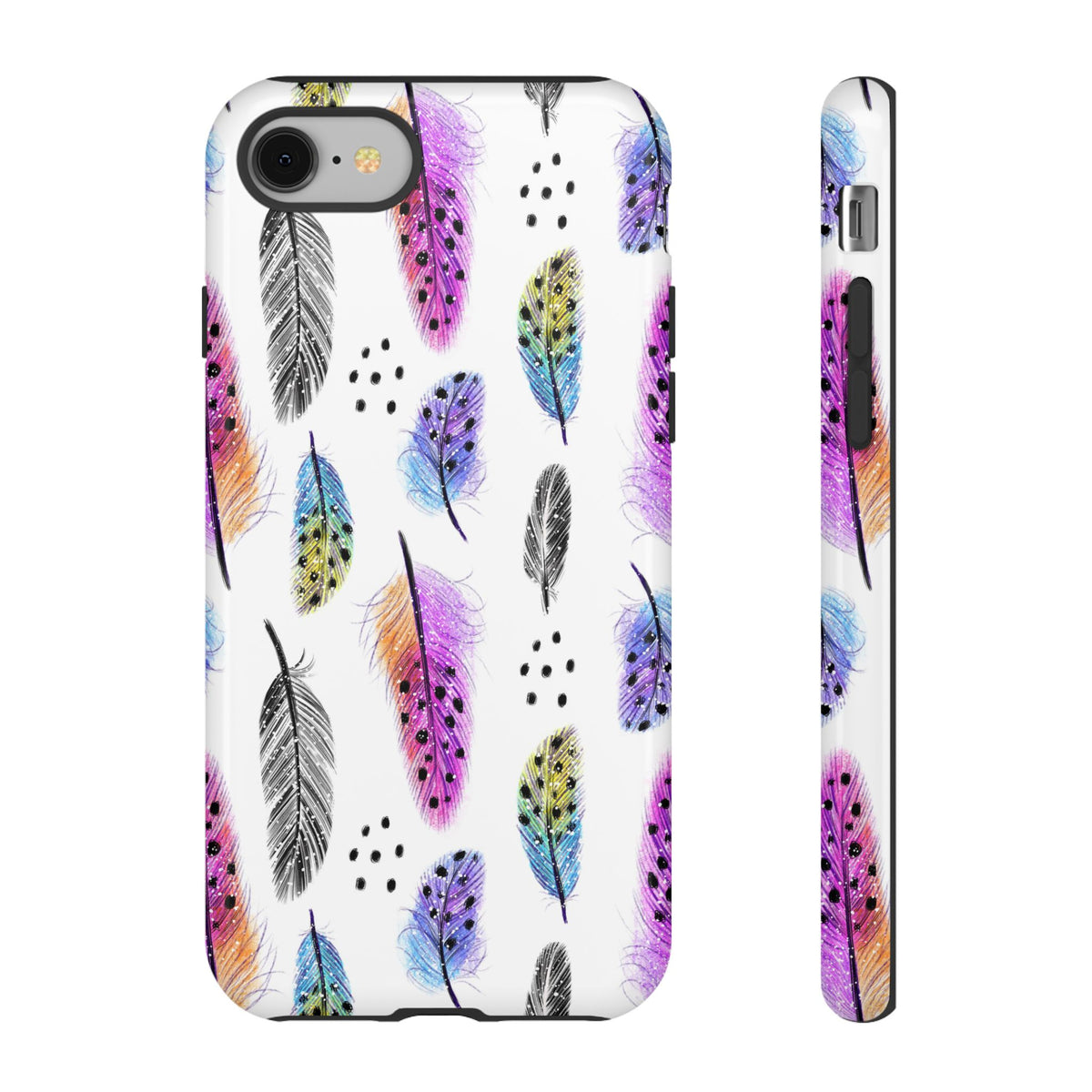 Feather Pattern Phone Case – Elegant & Durable Protection for Your Phone