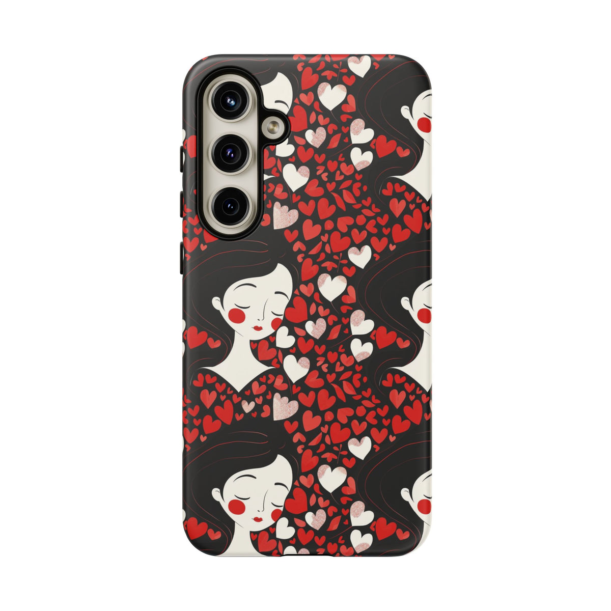 Heart Pattern Phone Case – Stylish & Loving Design for Your Device 232