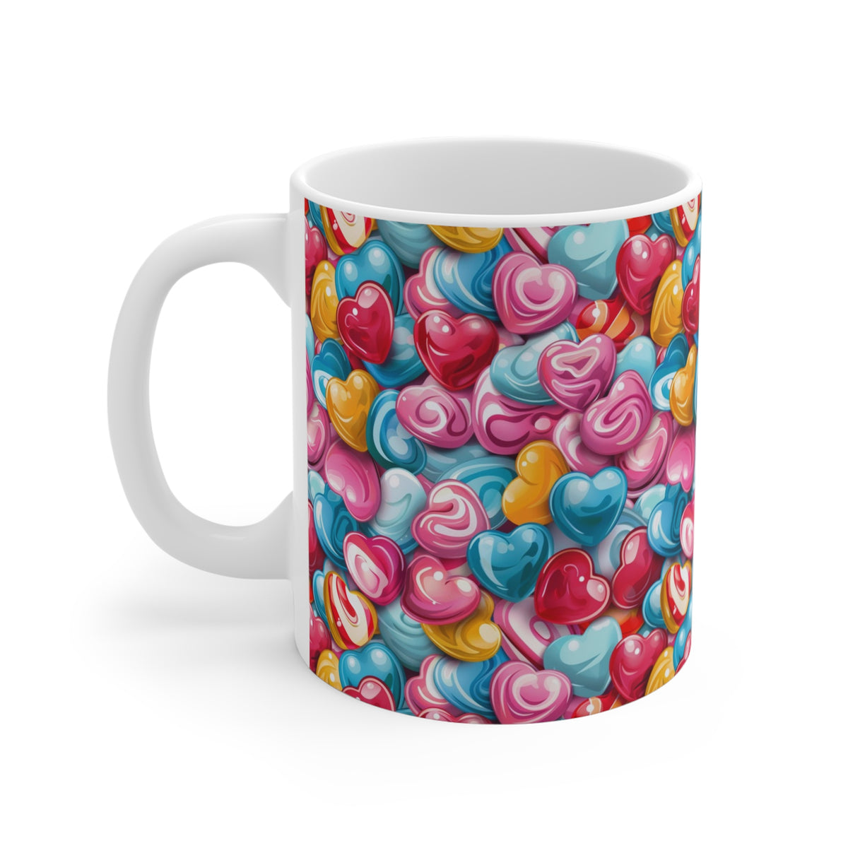 Colorful All-Over Candy Theme Coffee Mug Fun Ceramic Drinkware 427