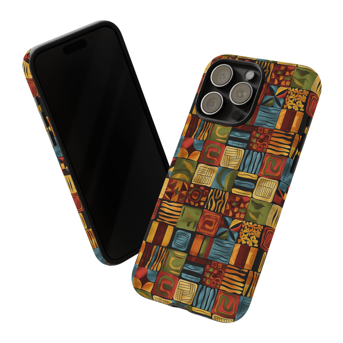 Stylish African Pattern Phone Case – Unique and Vibrant Protection 075