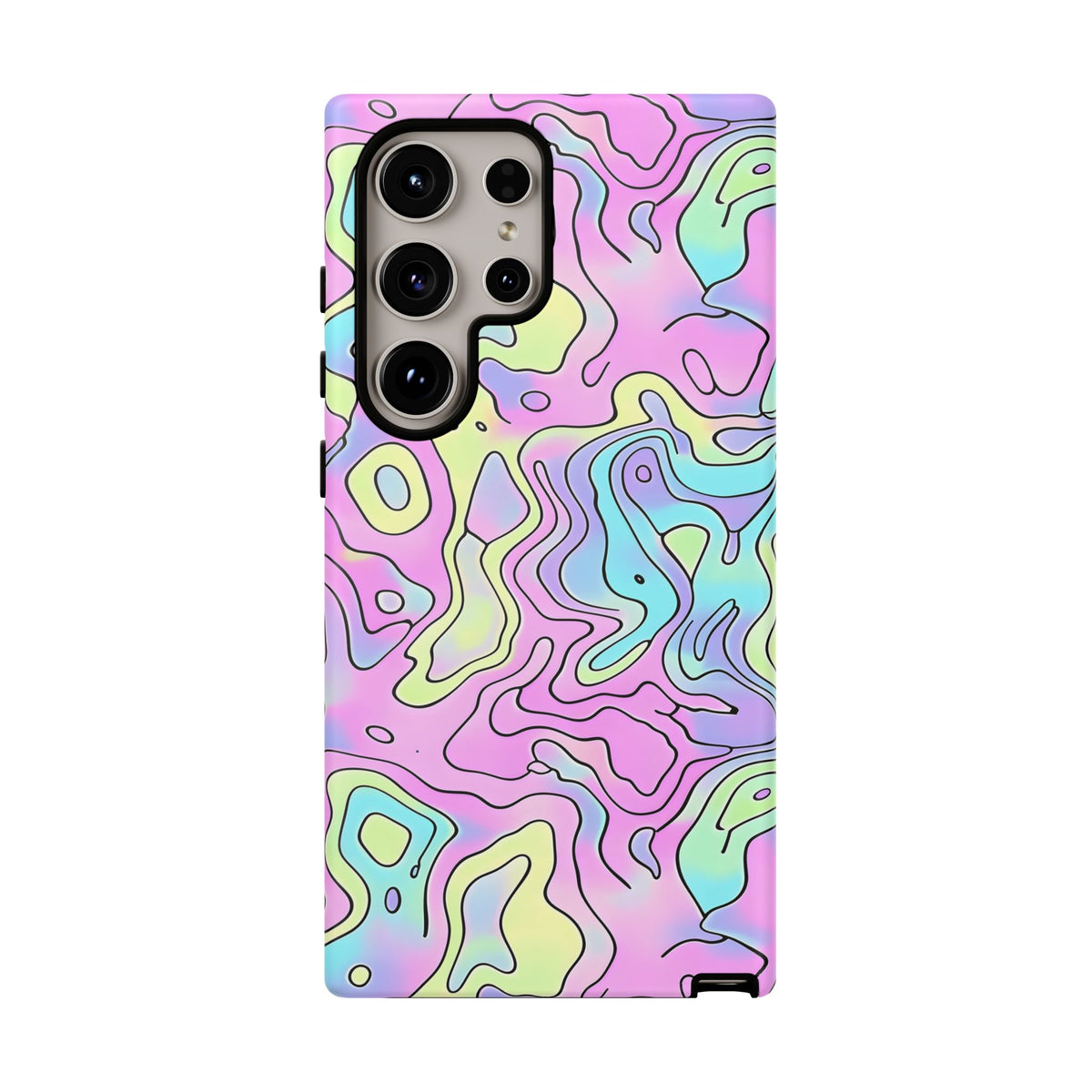 Abstract Pastel Waves and Wavy Lines Phone Case – Elegant and Modern Phone Cover 2