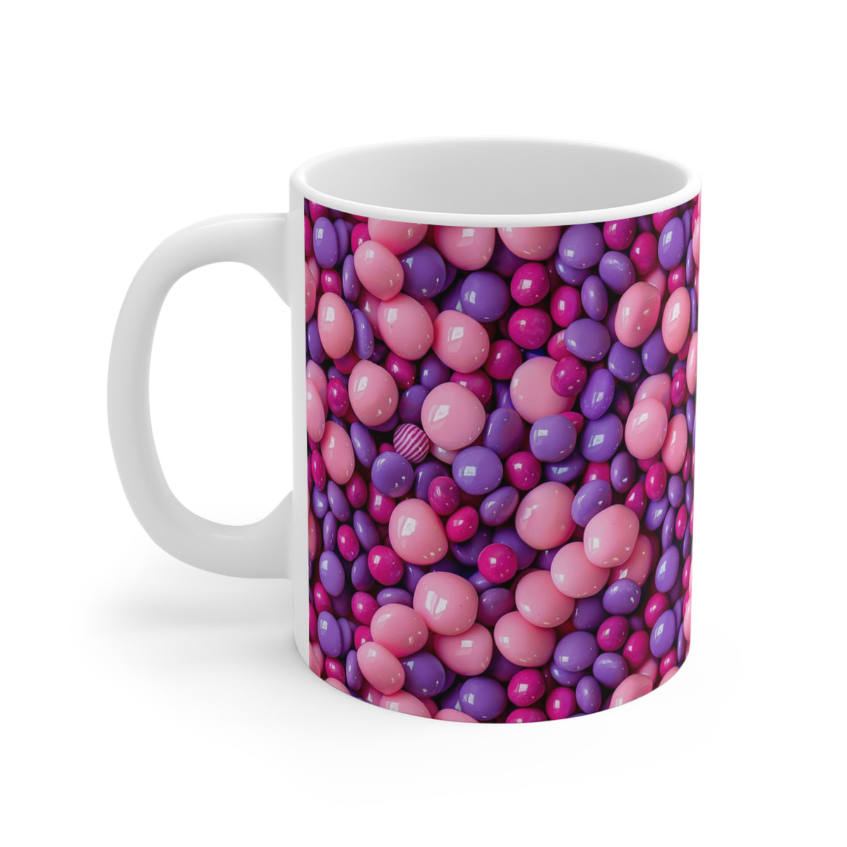 Colorful All-Over Candy Theme Coffee Mug Fun Ceramic Drinkware 048