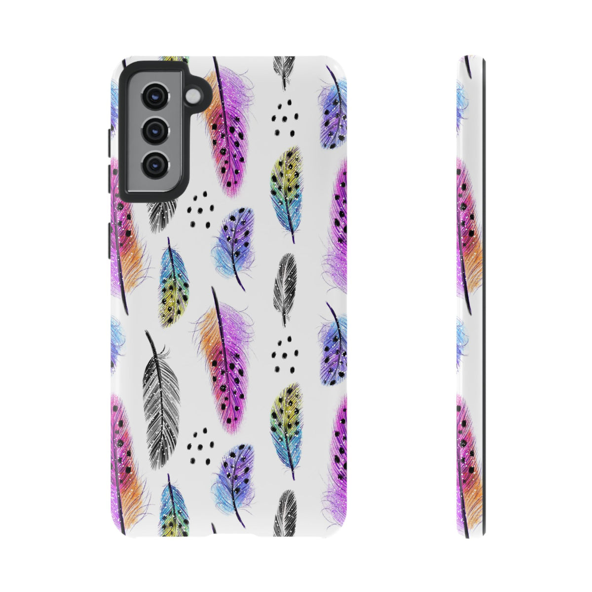 Feather Pattern Phone Case – Elegant & Durable Protection for Your Phone