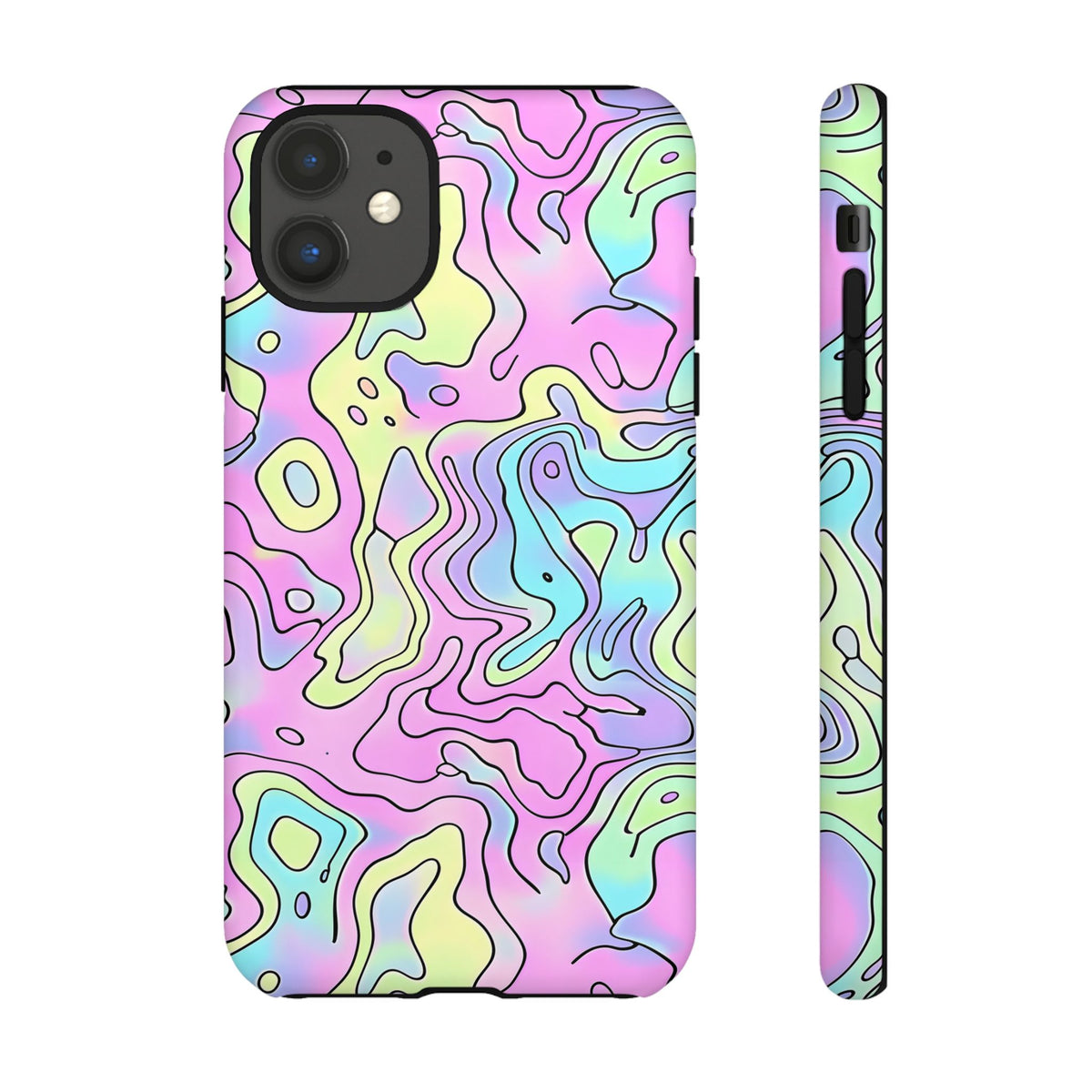 Abstract Pastel Waves and Wavy Lines Phone Case – Elegant and Modern Phone Cover 2