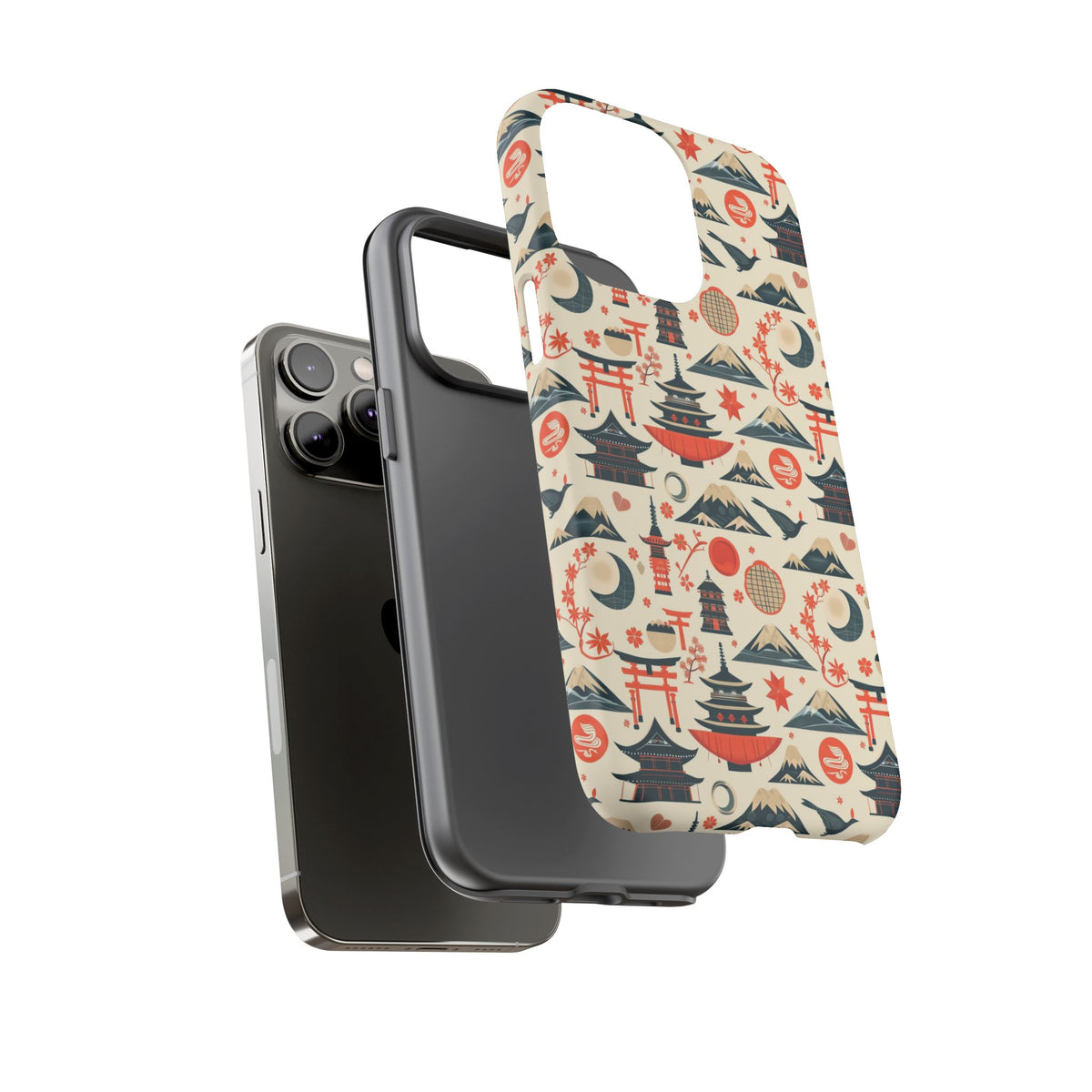 Japanese Pattern Phone Case – Elegant & Timeless Design for Your Phone 140