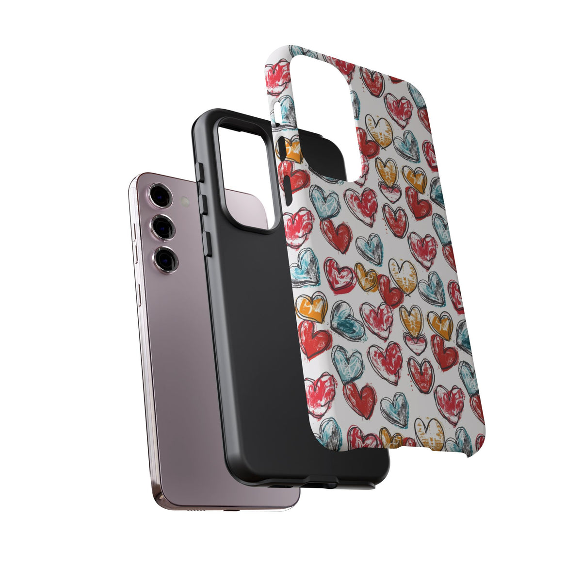 Heart Pattern Phone Case – Stylish & Loving Design for Your Device 235