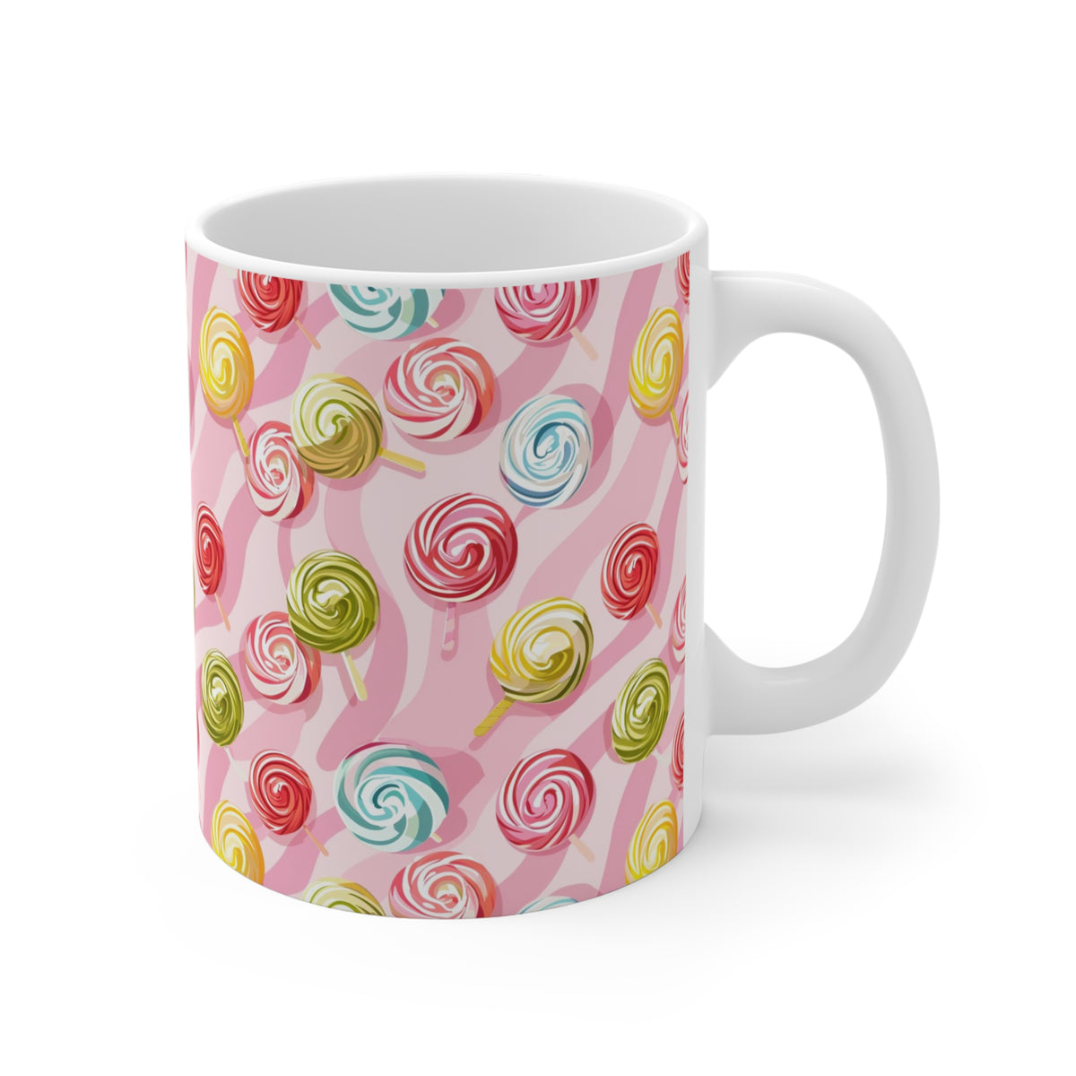 Colorful All-Over Candy Theme Coffee Mug Fun Ceramic Drinkware 332