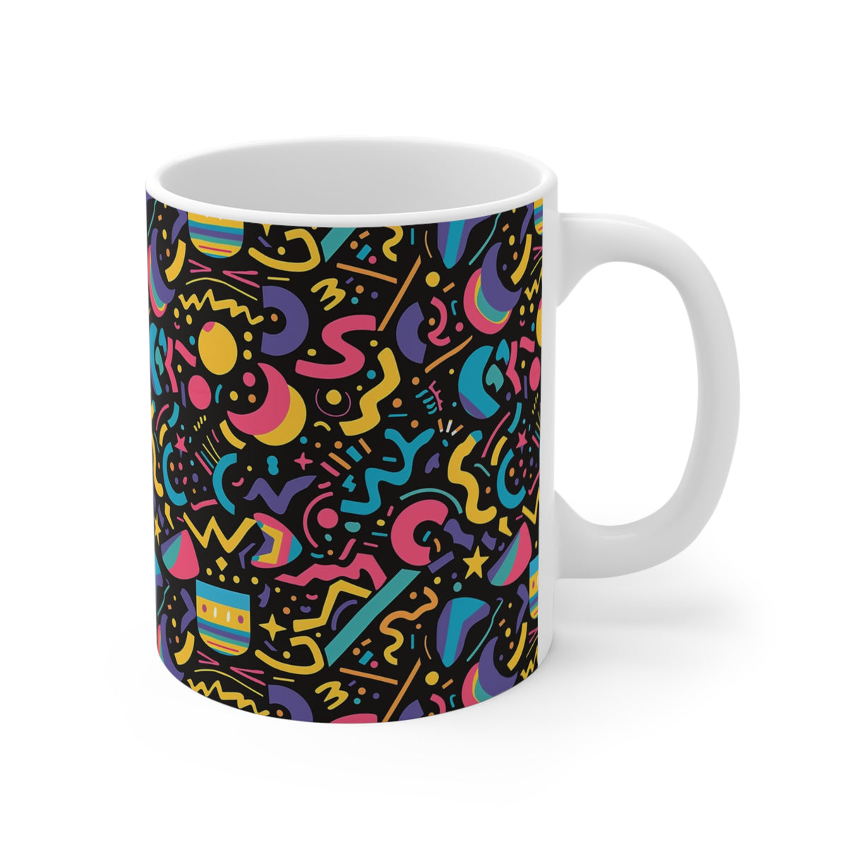 90s Retro Coffee Mug - Full Wrap Design 574