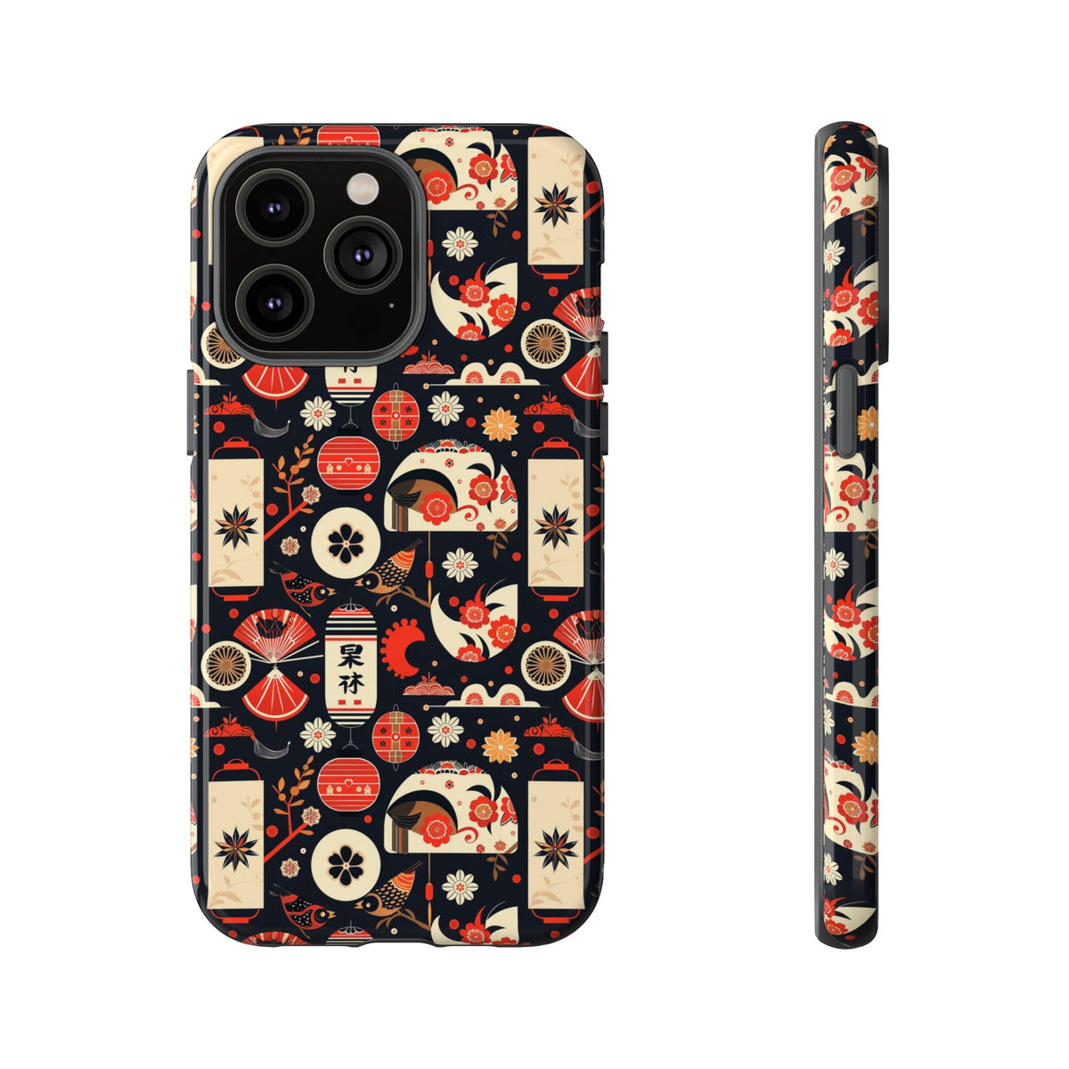 Japanese Pattern Phone Case – Elegant & Timeless Design for Your Phone 069