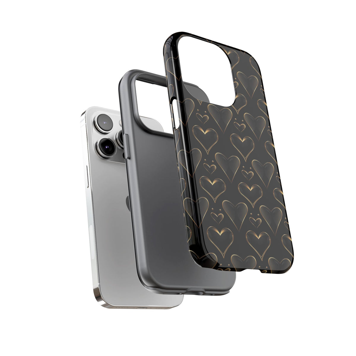 Heart Pattern Phone Case – Stylish & Loving Design for Your Device 362