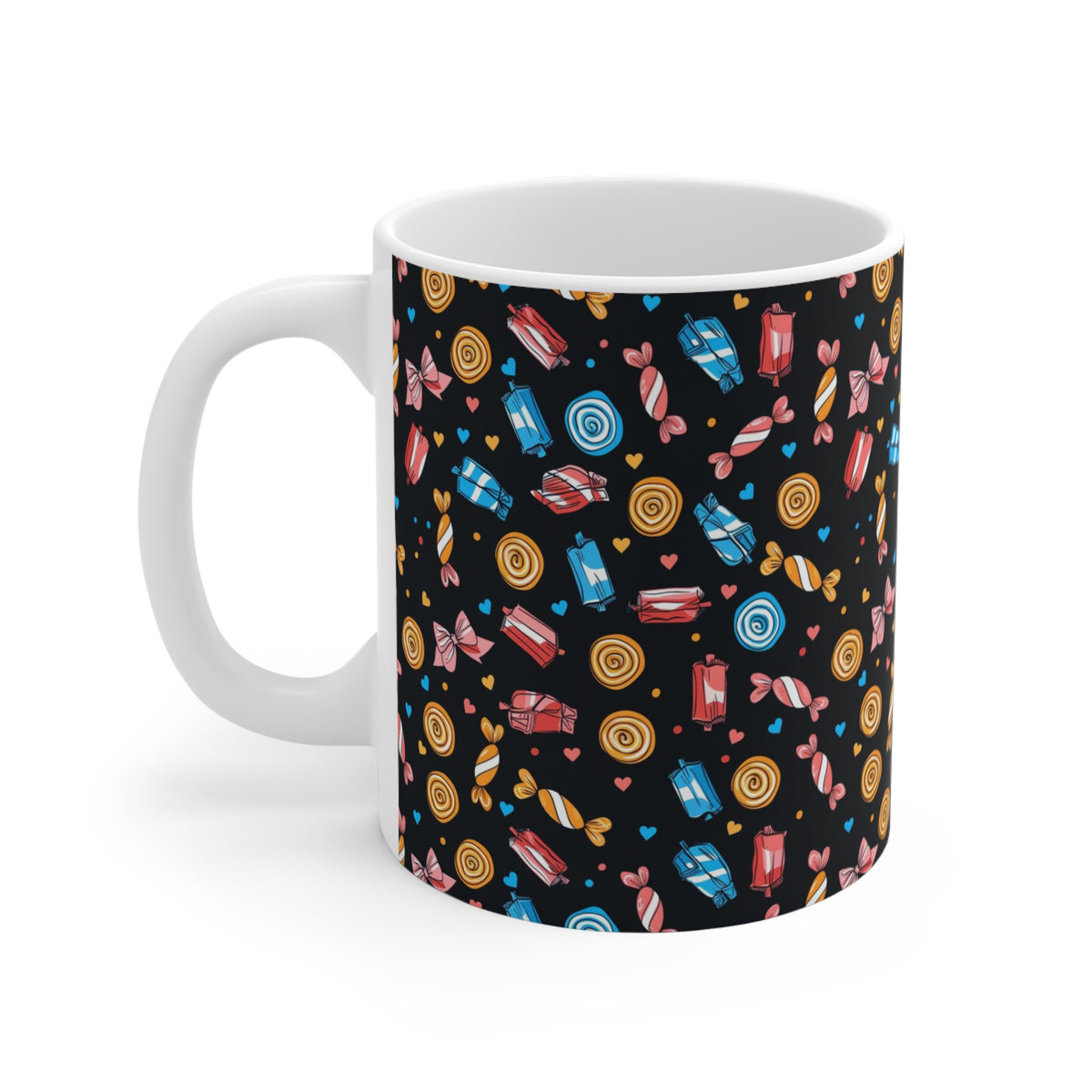 Colorful All-Over Candy Theme Coffee Mug Fun Ceramic Drinkware 368