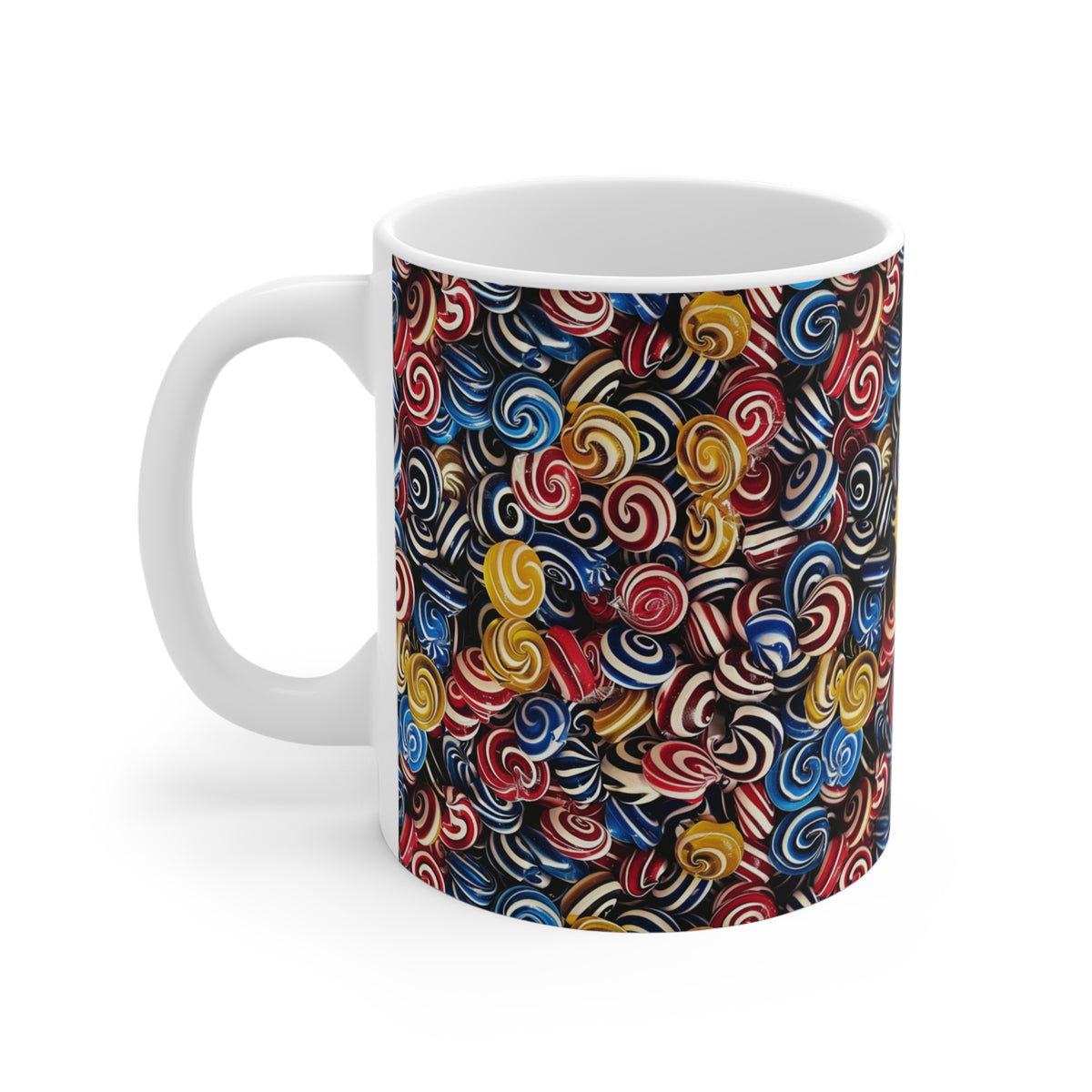 Colorful All-Over Candy Theme Coffee Mug Fun Ceramic Drinkware 002