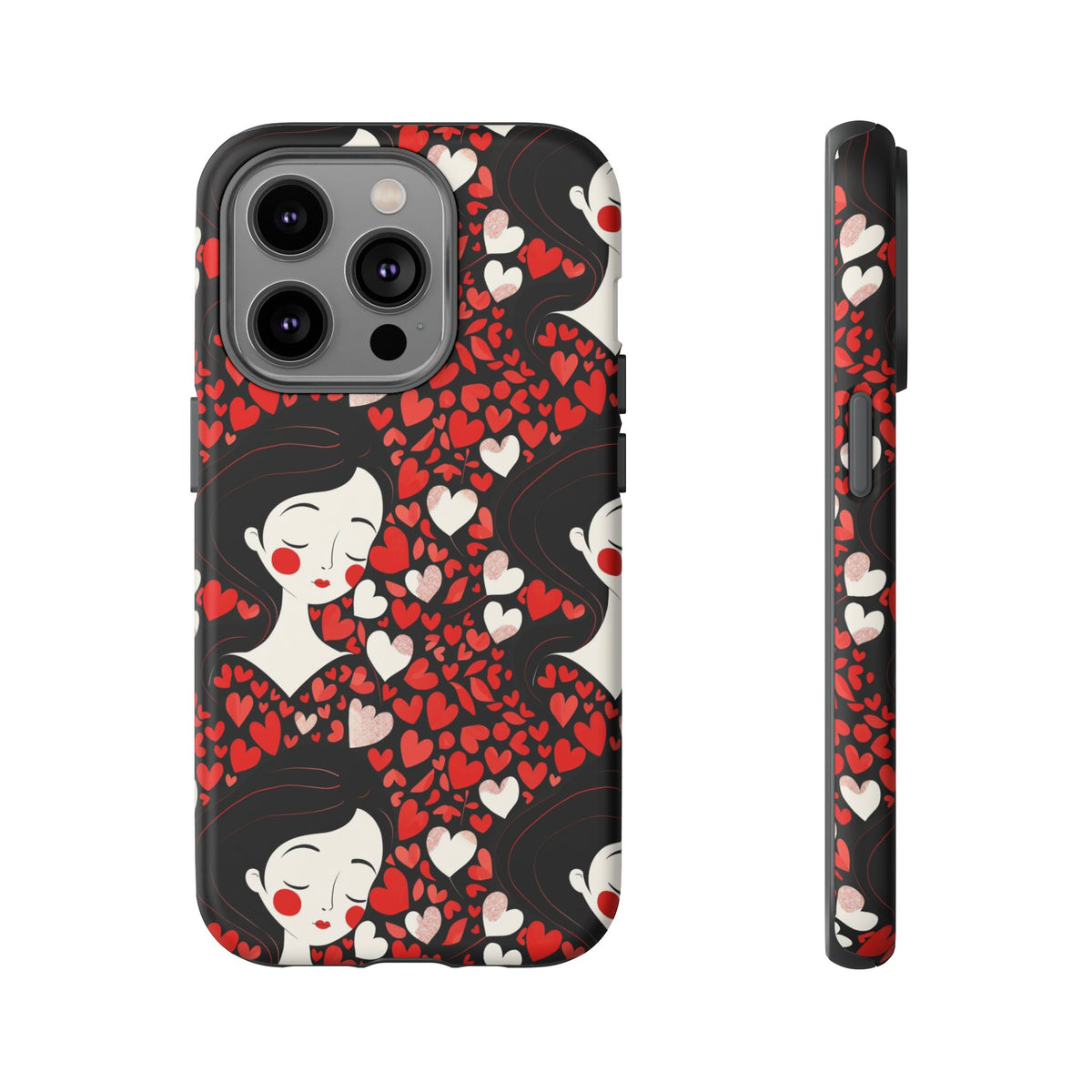 Heart Pattern Phone Case – Stylish & Loving Design for Your Device 232