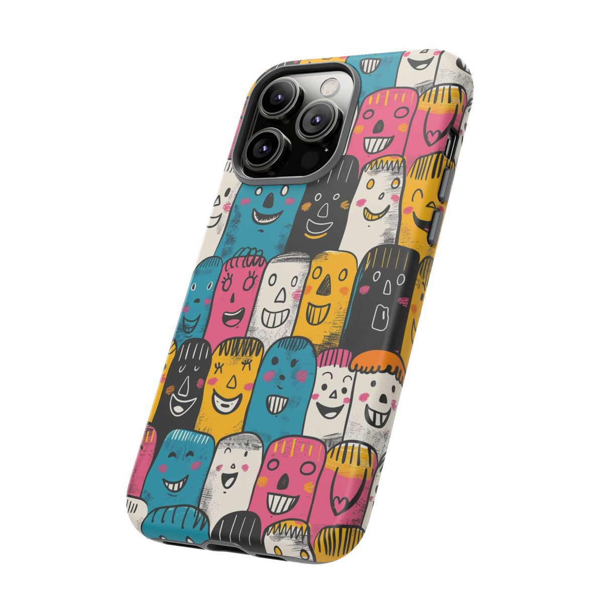 Happy Faces Phone Case – Joyful and Cheerful Design for a Bright Look 5