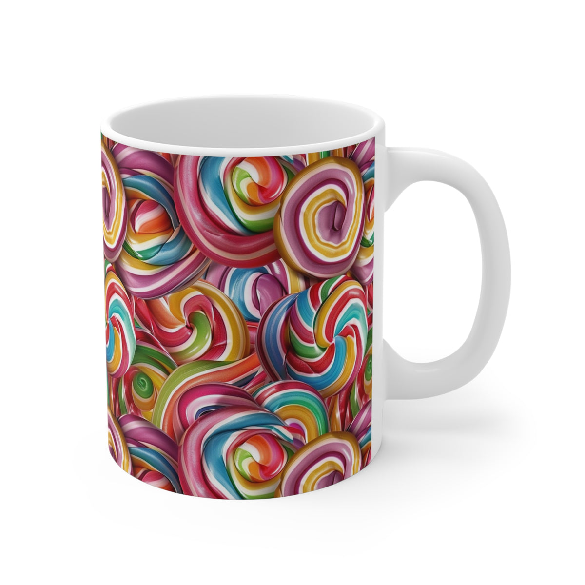 Colorful All-Over Candy Theme Coffee Mug Fun Ceramic Drinkware 426