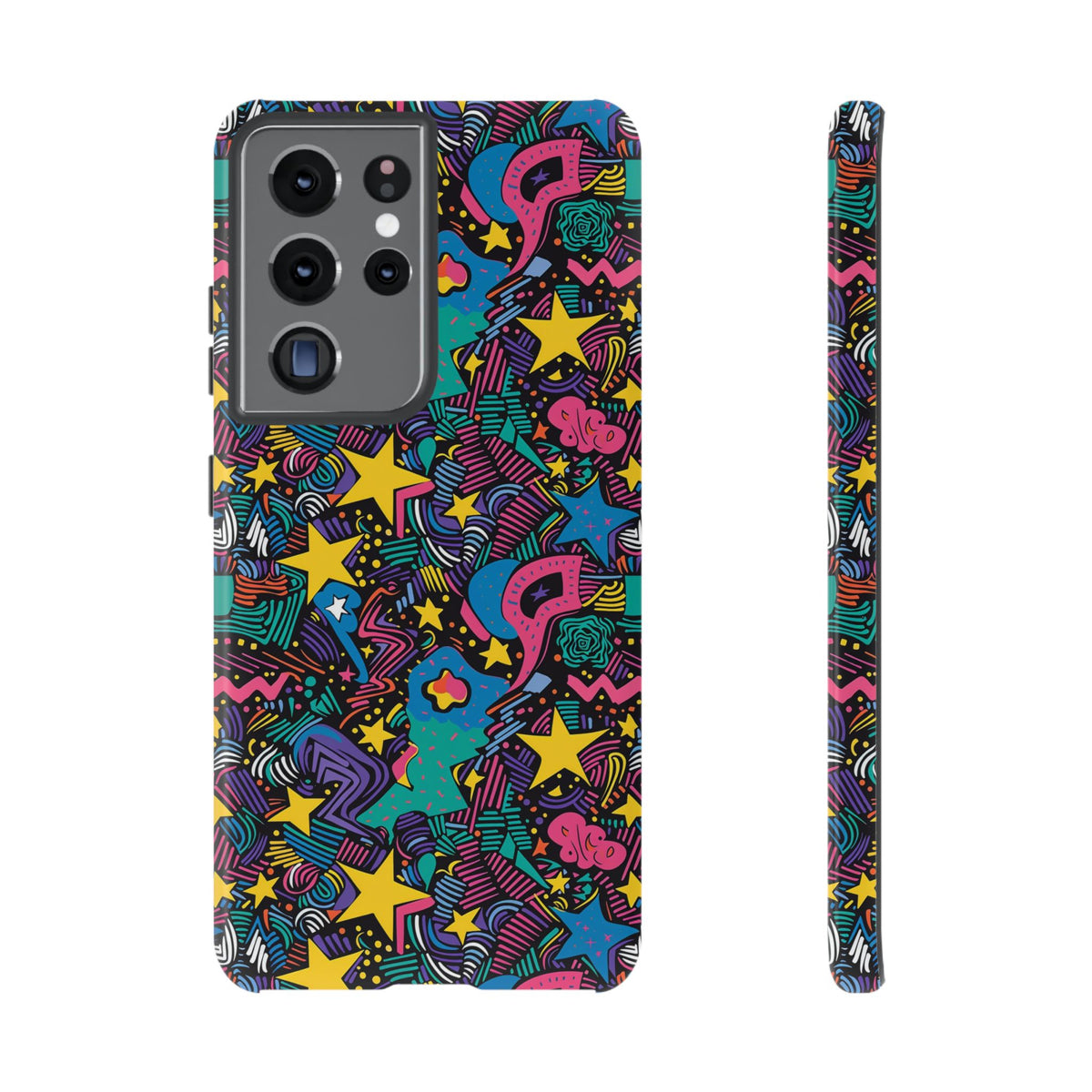 90s Themed Seamless Pattern Phone Case – Embrace Retro Style and Protection 227