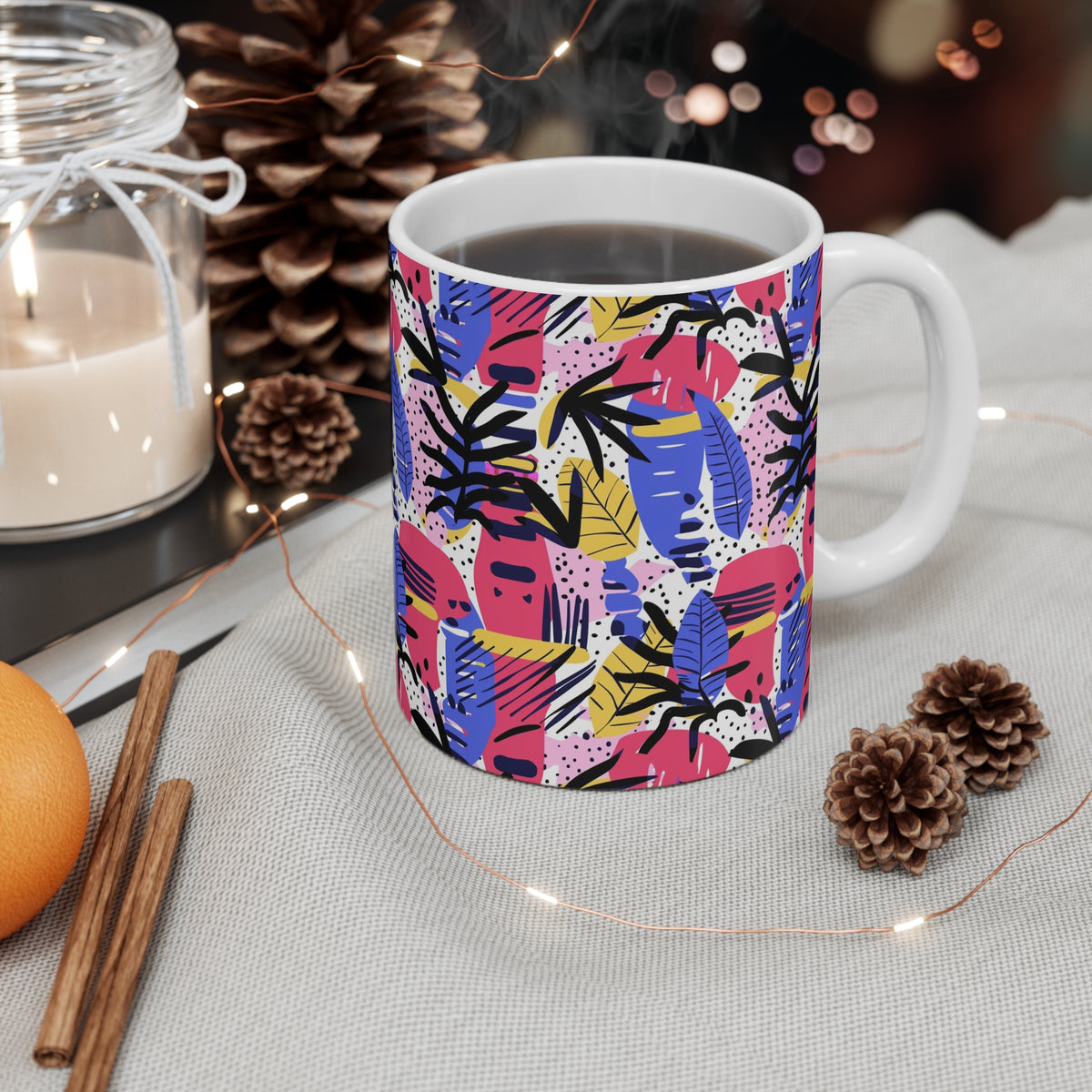 90s Retro Coffee Mug - Full Wrap Design 525