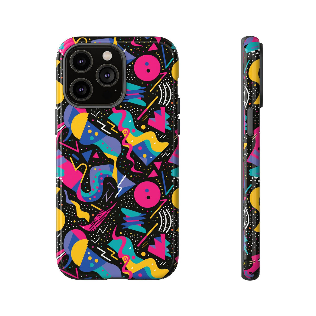 90s Themed Seamless Pattern Phone Case – Embrace Retro Style and Protection 302