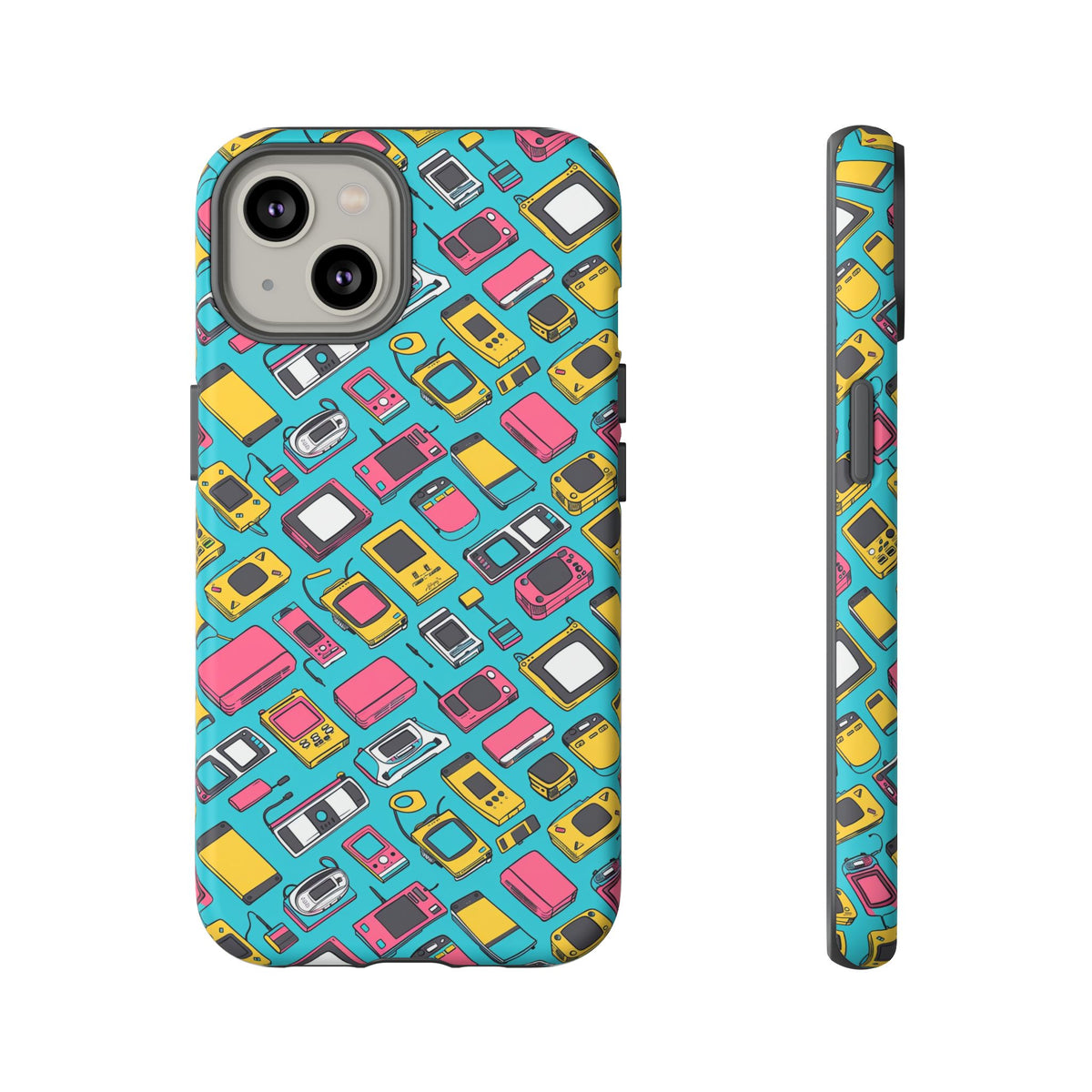 90s Themed Seamless Pattern Phone Case – Embrace Retro Style and Protection 237