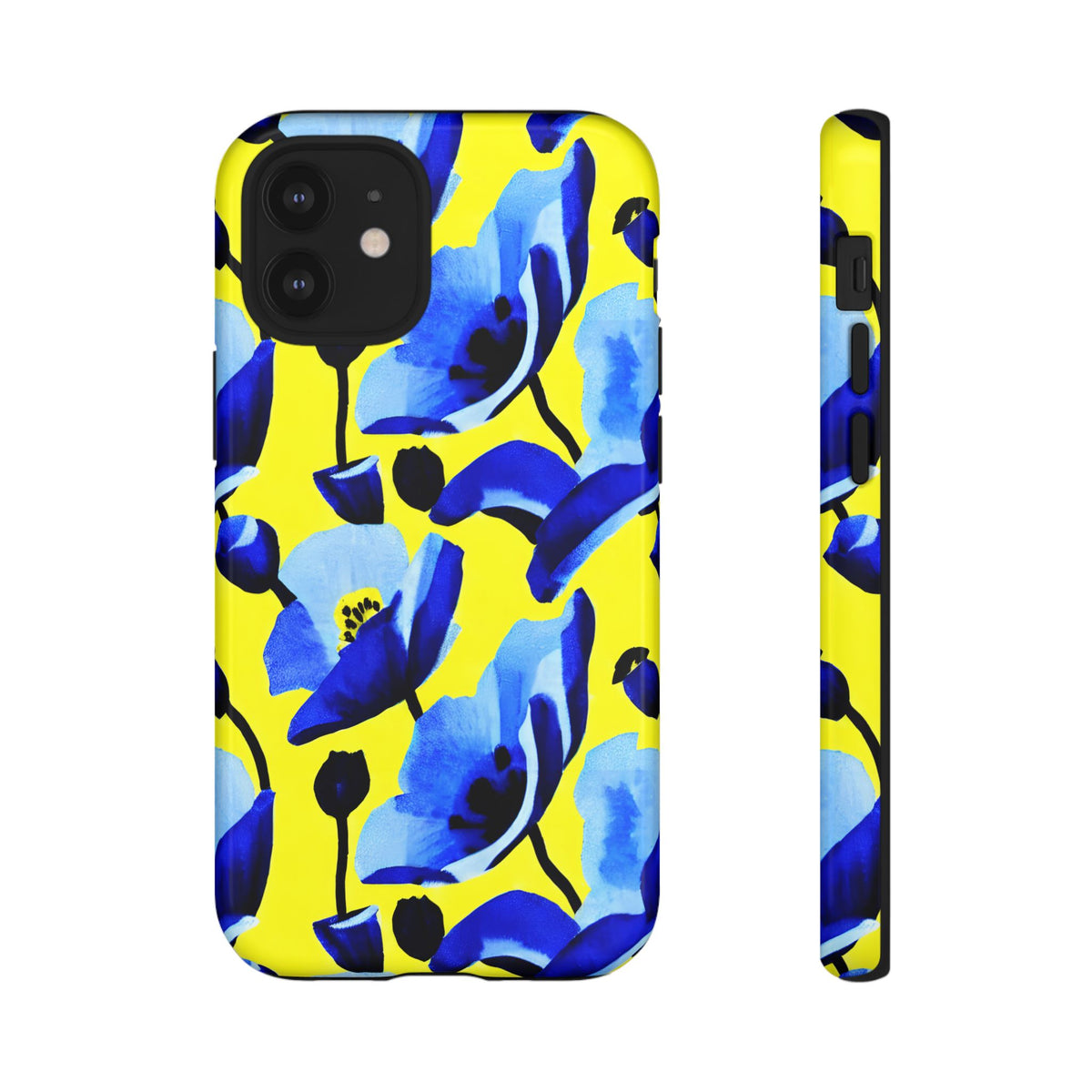 Vibrant Blue Floral Phone Case – A Perfect Fusion of Style and Protection