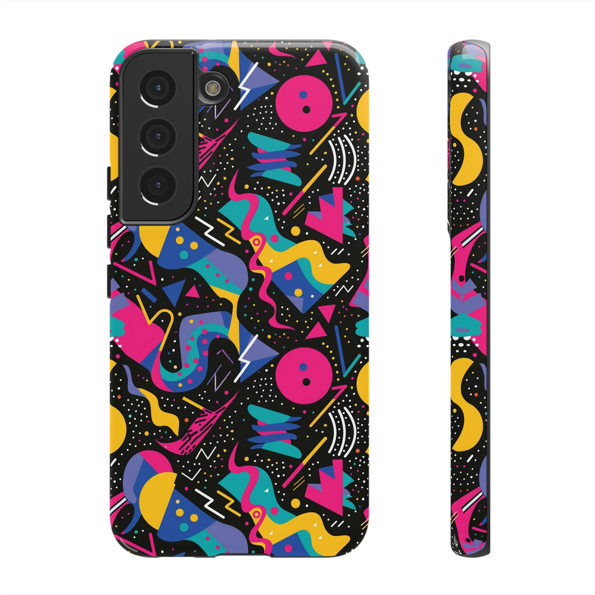 90s Themed Seamless Pattern Phone Case – Embrace Retro Style and Protection 302