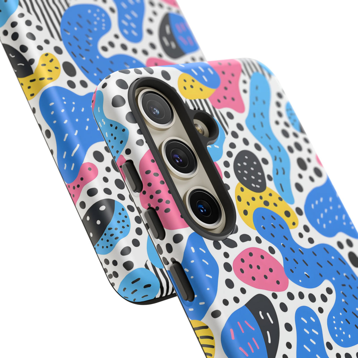 Abstract Baby Blue Memphis Design Phone Case – Sleek and Contemporary Artistry 2