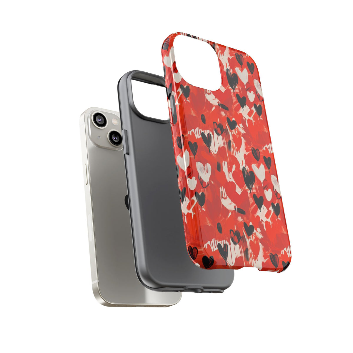 Heart Pattern Phone Case – Stylish & Loving Design for Your Device 355