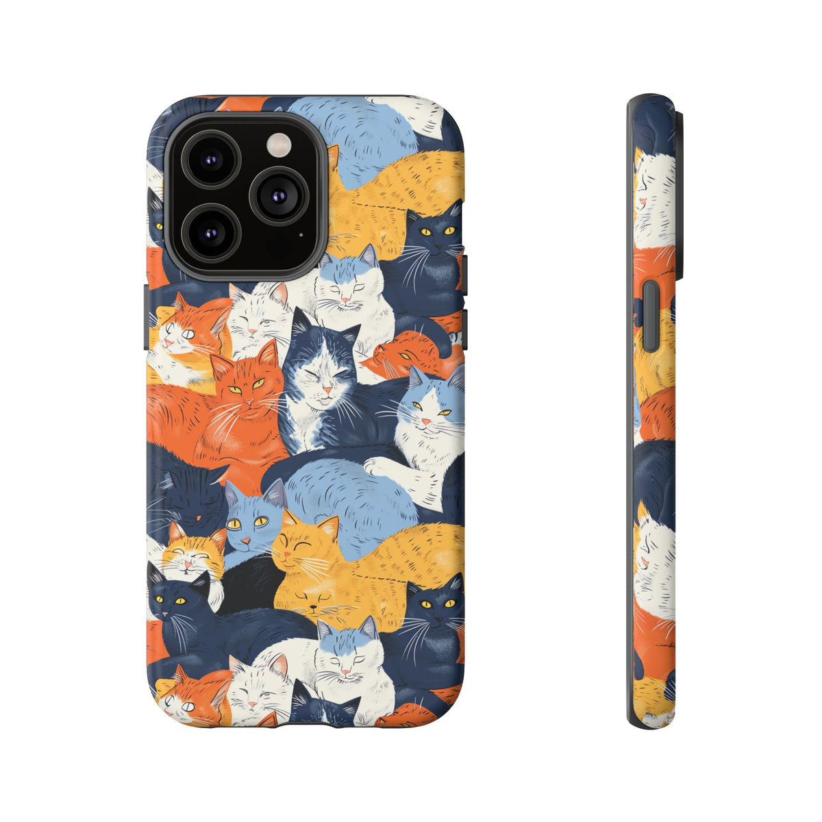 Seamless Cat Pattern Design Phone Case – Playful and Stylish Cat-Themed Phone Cover