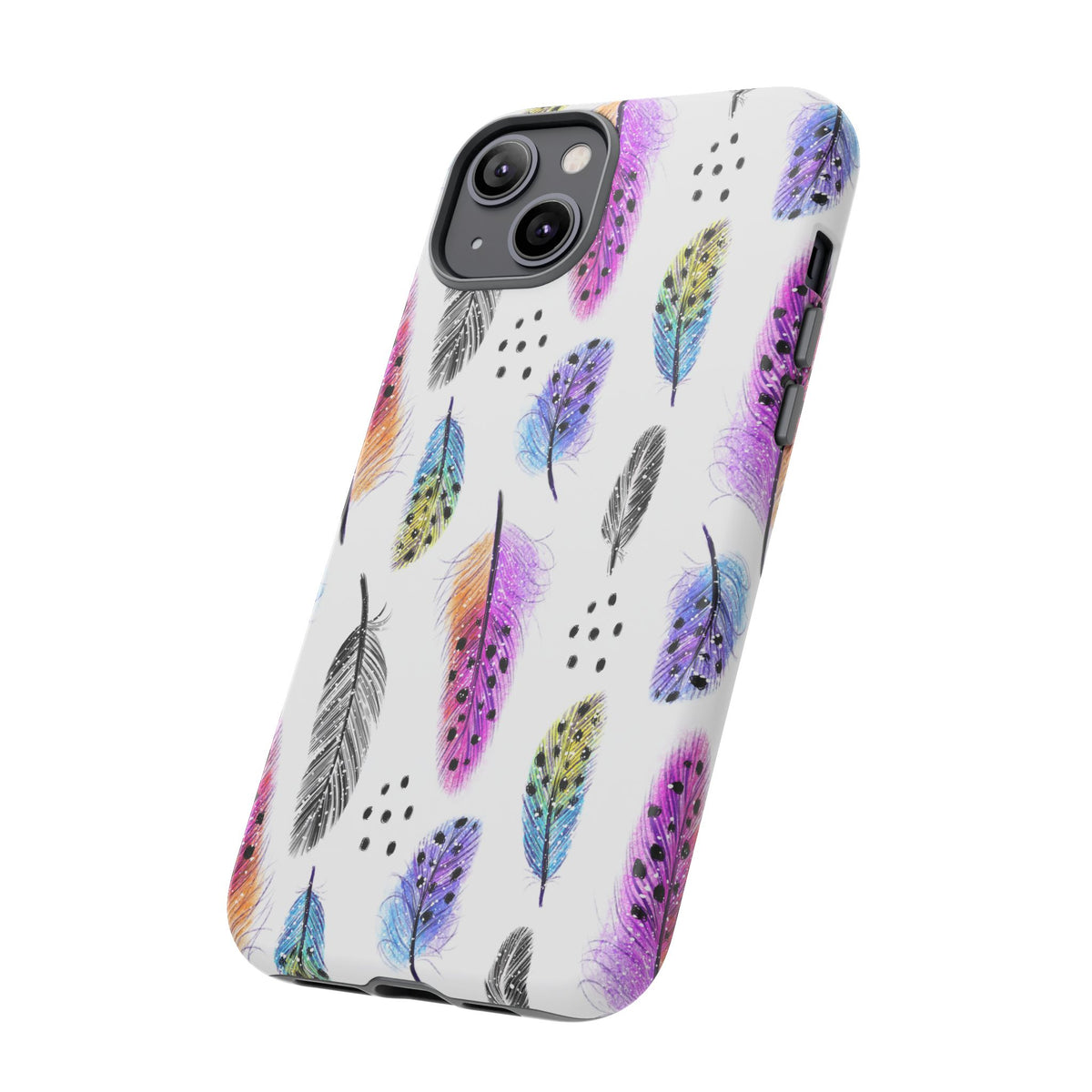 Feather Pattern Phone Case – Elegant & Durable Protection for Your Phone