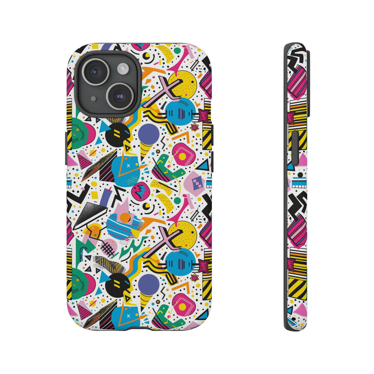 90s Themed Seamless Pattern Phone Case – Embrace Retro Style and Protection 225