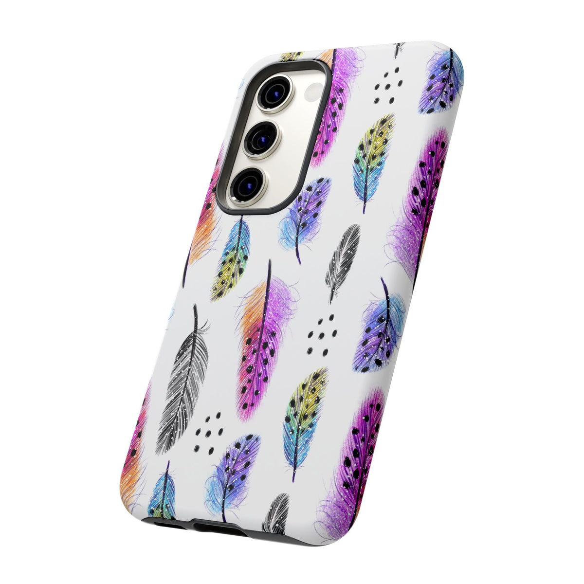 Feather Pattern Phone Case – Elegant & Durable Protection for Your Phone