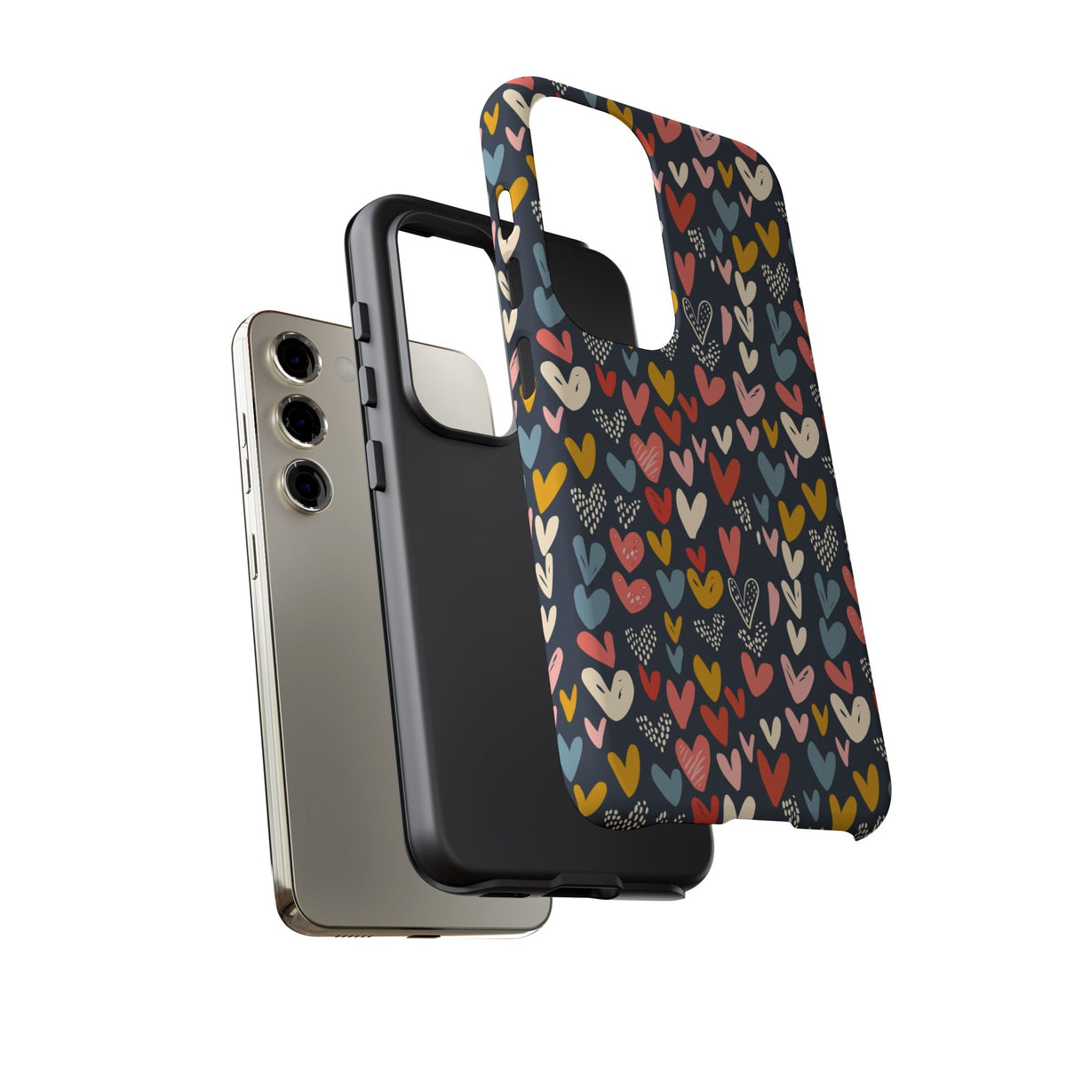 Heart Pattern Phone Case – Stylish & Loving Design for Your Device 816