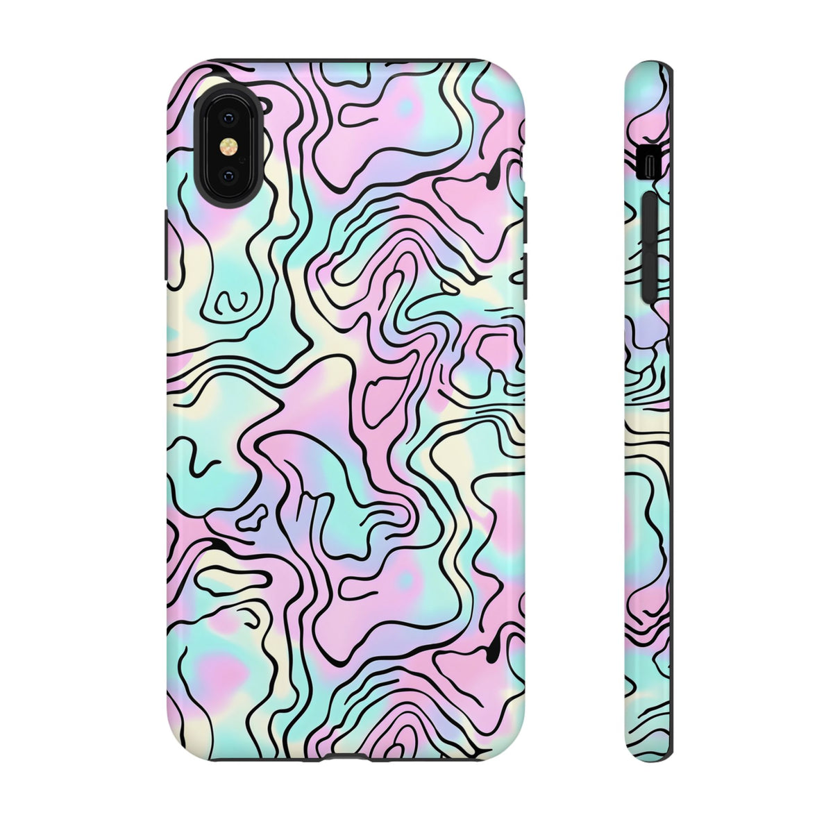 Abstract Pastel Waves and Wavy Lines Phone Case – Elegant and Modern Phone Cover