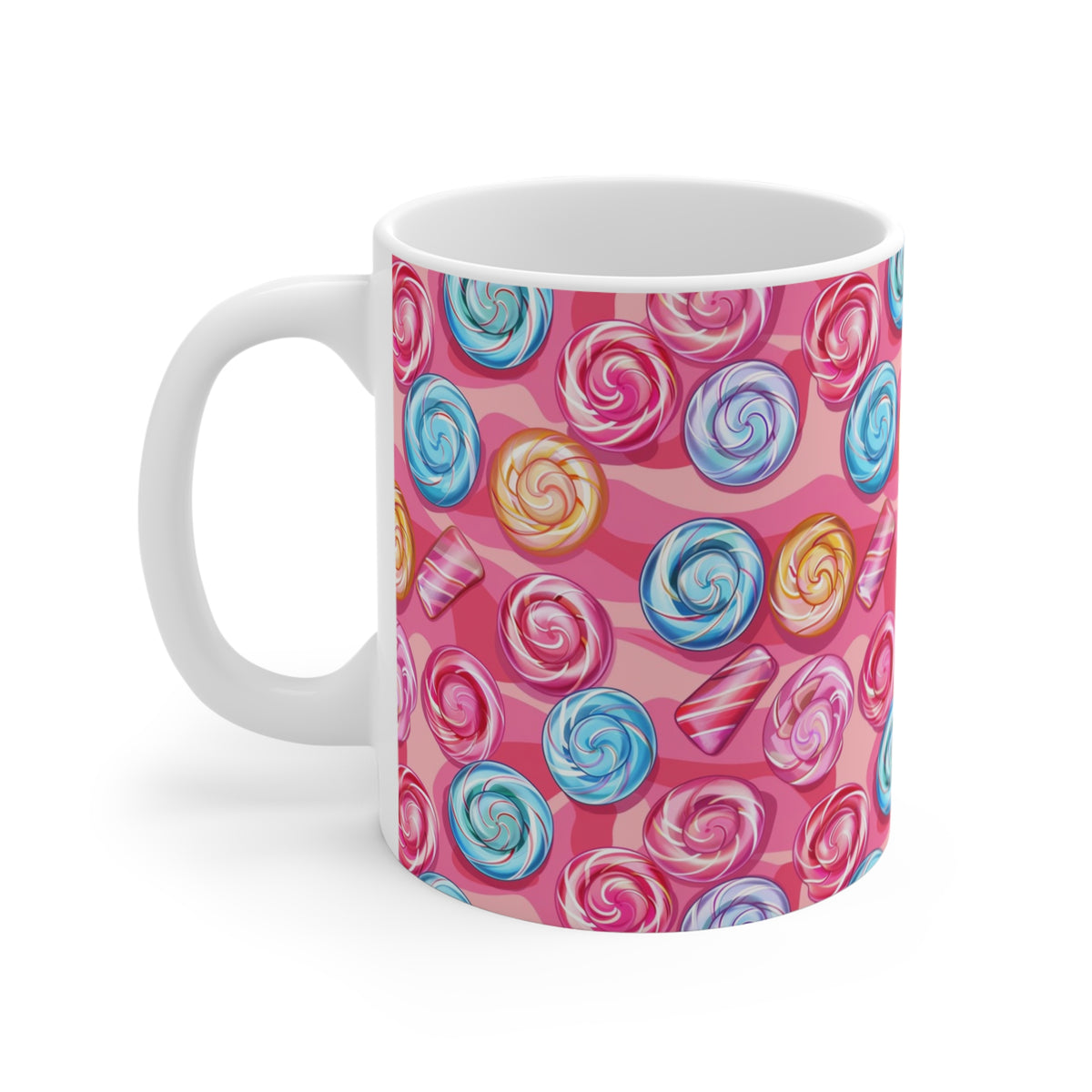 Colorful All-Over Candy Theme Coffee Mug Fun Ceramic Drinkware 012