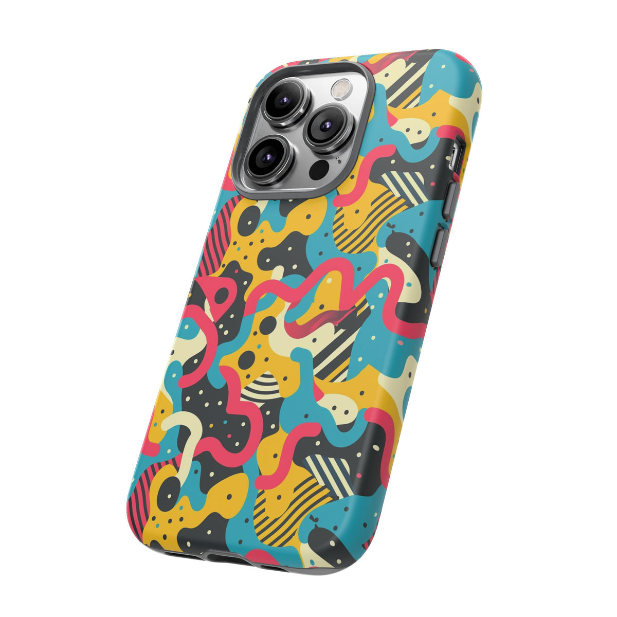 90s Themed Seamless Pattern Phone Case – Embrace Retro Style and Protection 238