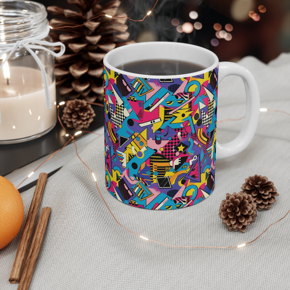 90s Retro Coffee Mug - Full Wrap Design 539