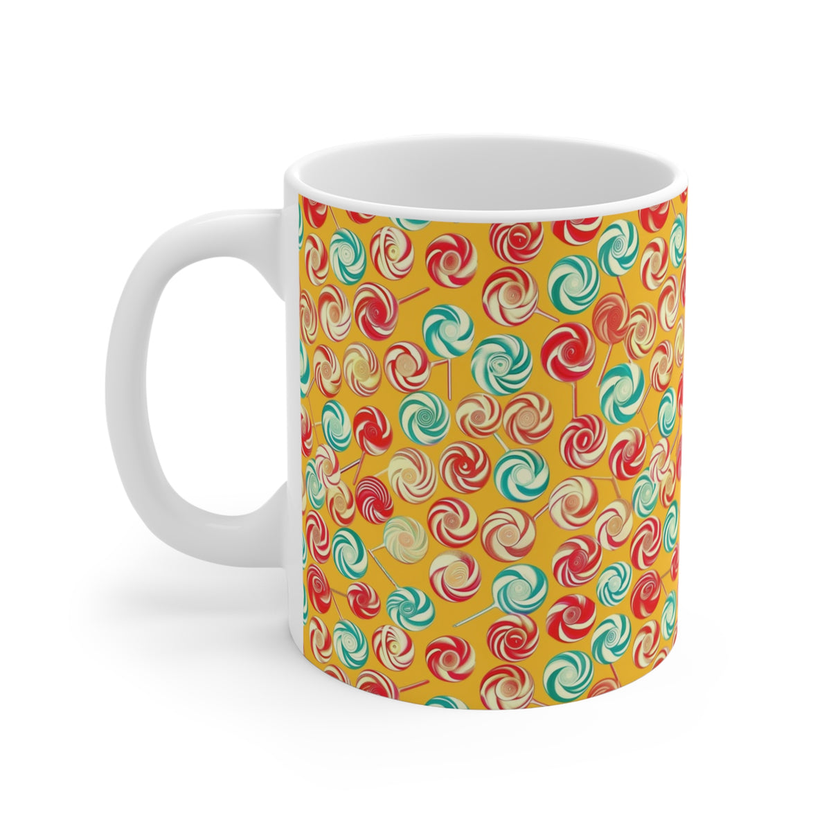 Colorful All-Over Candy Theme Coffee Mug Fun Ceramic Drinkware 436