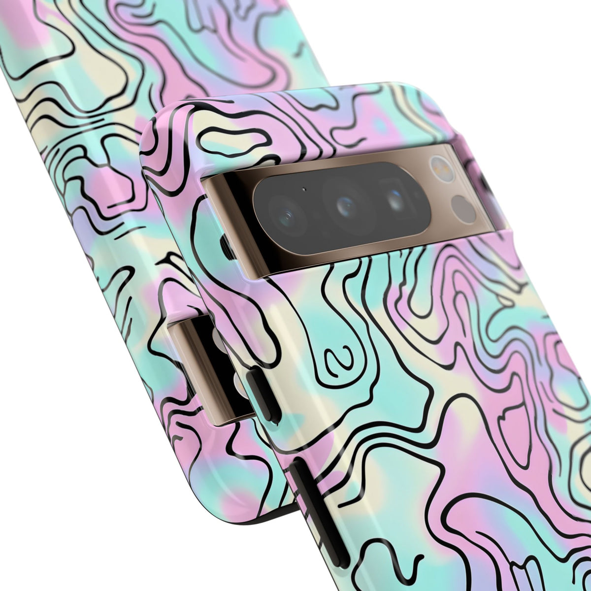 Abstract Pastel Waves and Wavy Lines Phone Case – Elegant and Modern Phone Cover