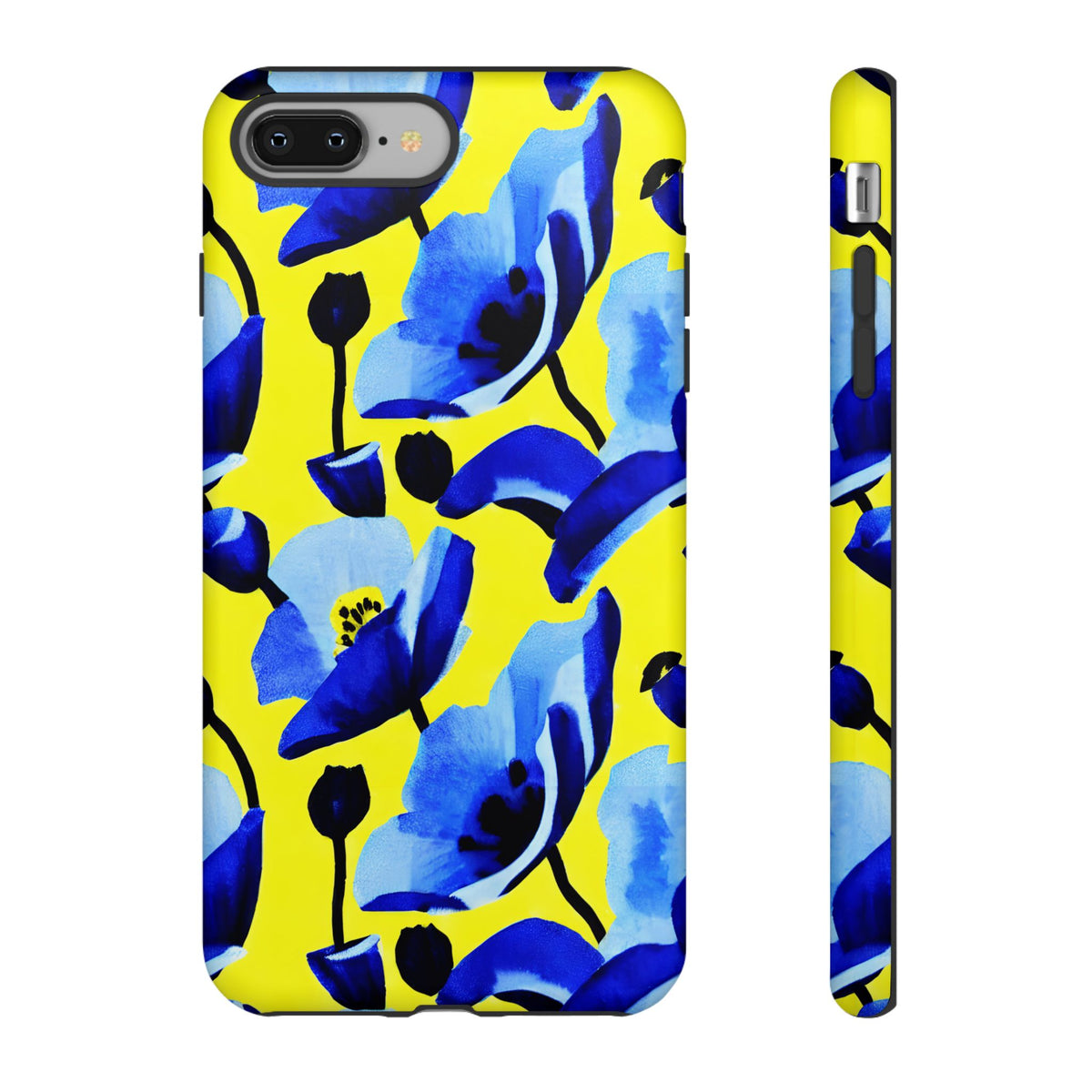 Vibrant Blue Floral Phone Case – A Perfect Fusion of Style and Protection