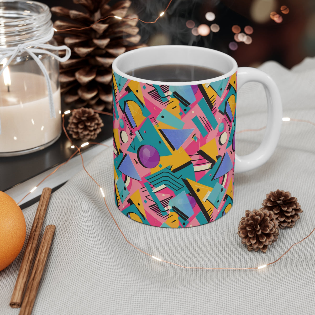 90s Retro Coffee Mug - Full Wrap Design 610