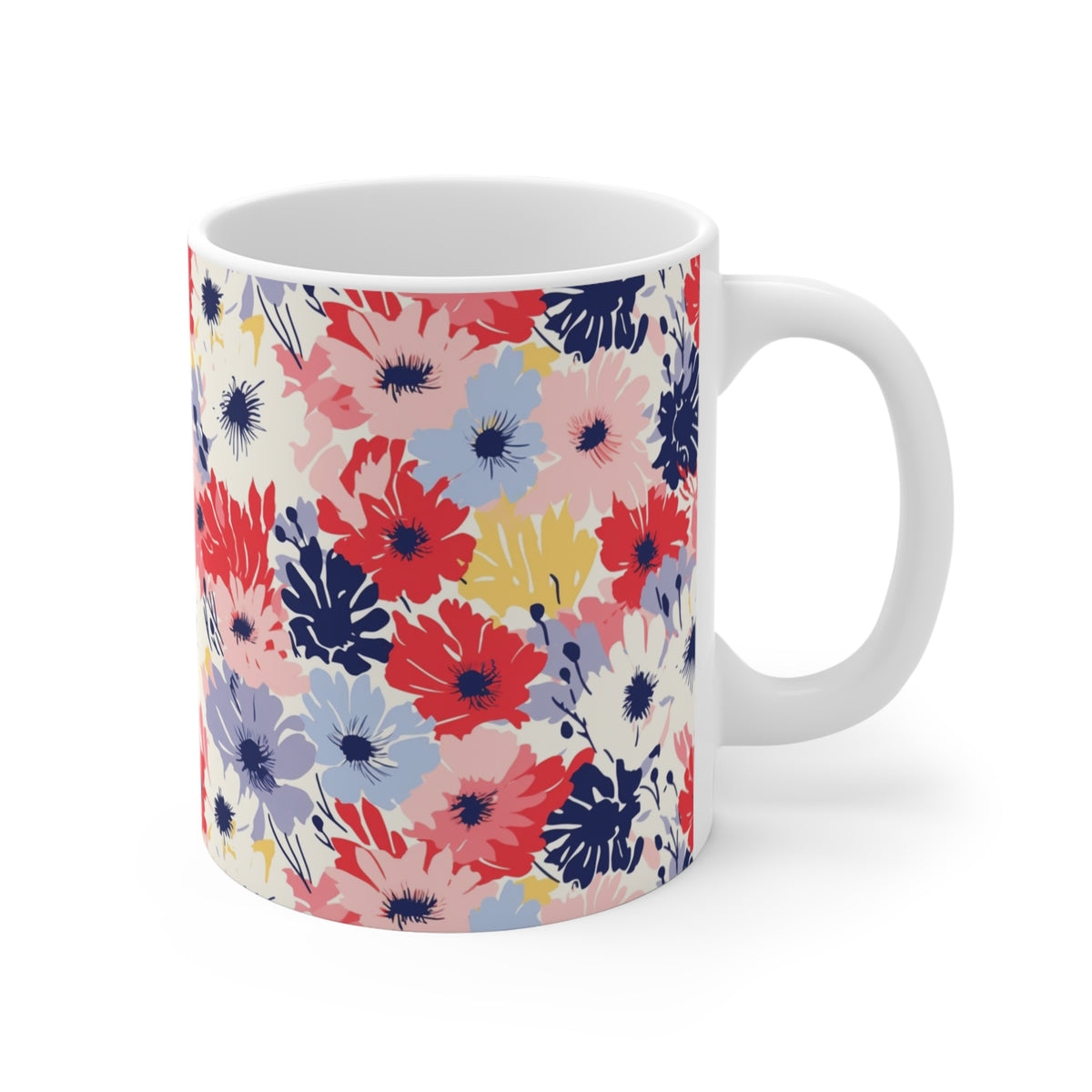 Various Watercolor Design All Over Coffee Mug – Unique Artistic Ceramic Coffee Cup 200