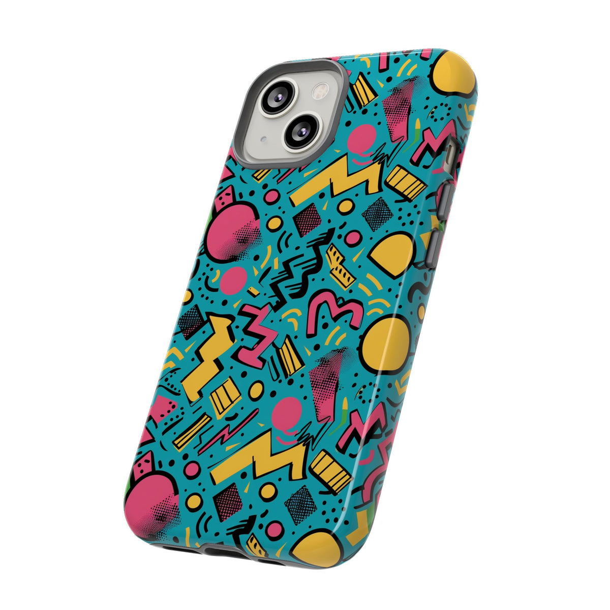 90s Themed Seamless Pattern Phone Case – Embrace Retro Style and Protection 253