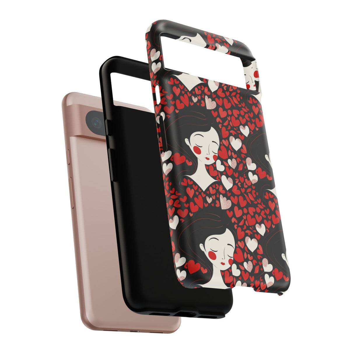 Heart Pattern Phone Case – Stylish & Loving Design for Your Device 232