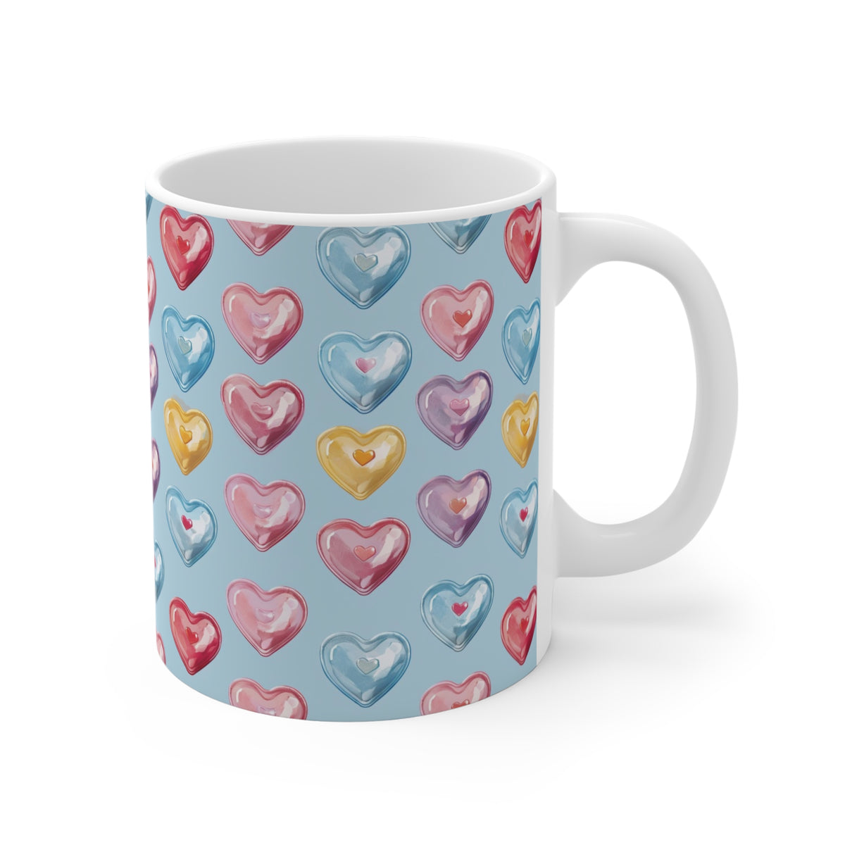 Colorful All-Over Candy Theme Coffee Mug Fun Ceramic Drinkware 365